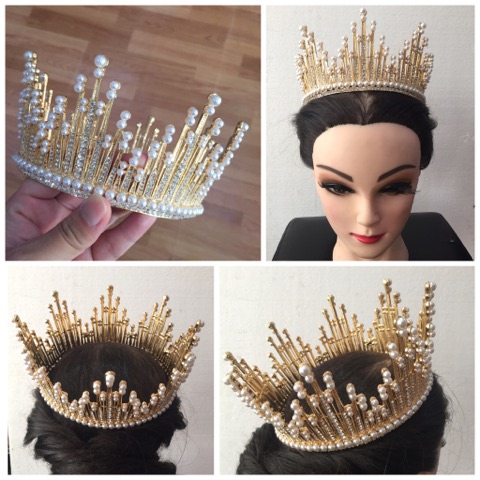 (พร้อมส่ง) มงกุฎ 037 มงกุฎนางงาม มงกุฎประกวด งานสวย งานคุณภาพ