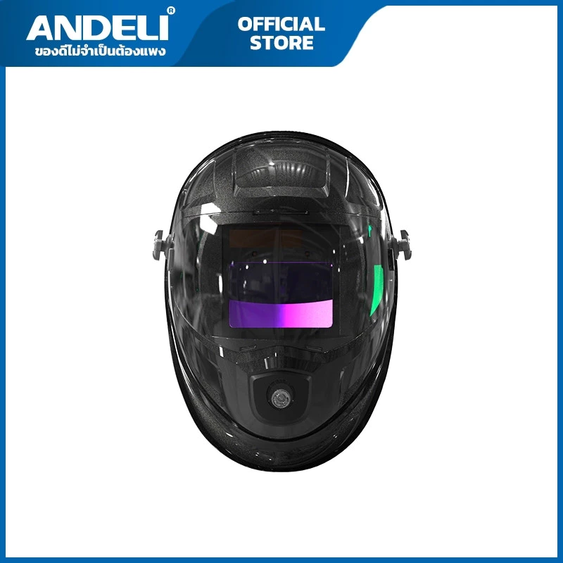 ANDELI หน้ากากปรับแสงอัตโนมัติหน้าจอขนาดใหญ่ มีไฟ LED และมุมมองด้านข้าง MA900VL-AE