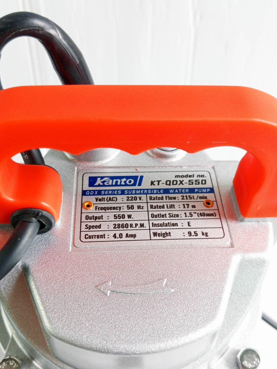 ปั้มไดโว่อลูมิเนียม1.5" KT-QDX-550 KANTO