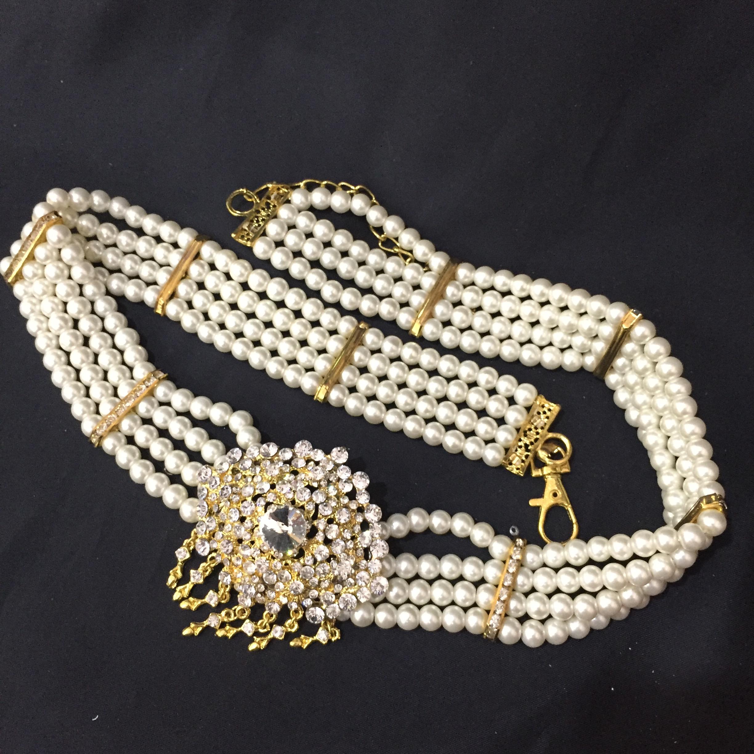 (พร้อมส่ง) เข็มขัดมุก022