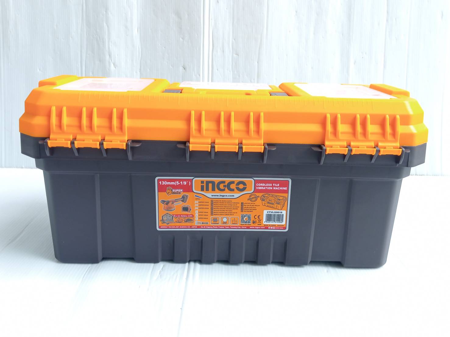 INGCO เครื่องดูดสั่นกระเบื้องไร้สาย 20 โวลต์ รุ่น CTVLI20018 แรงดูดกระเบื้องสูง 60 กก. รวมแบตเตอรี่และแท่นชาร์จ