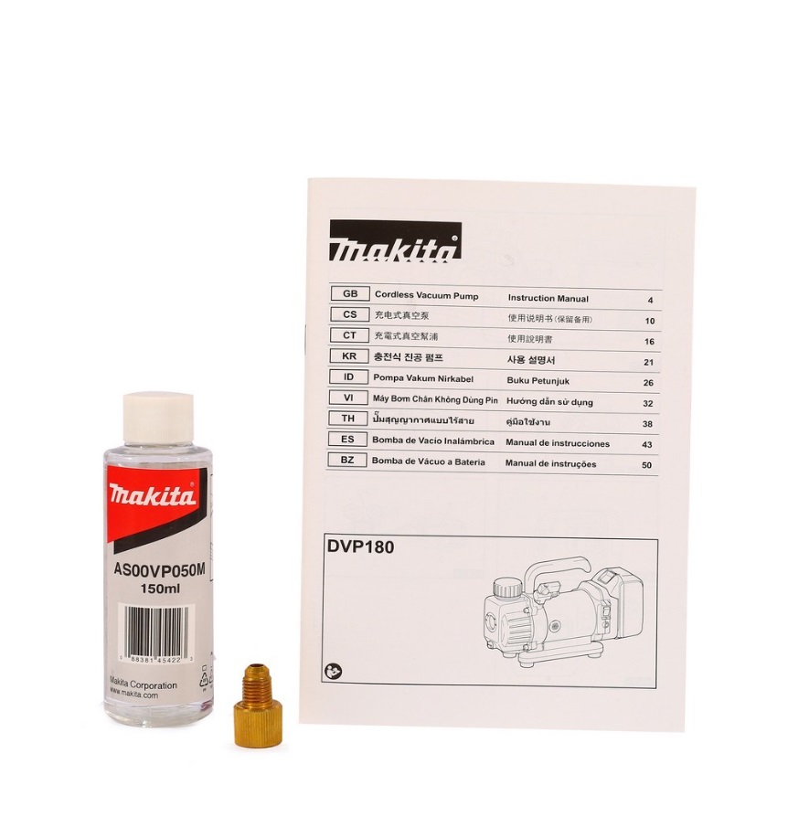 ปั๊มสูญญากาศไร้สาย 18V (แวคคั่ม) DVP180Z MAKITA