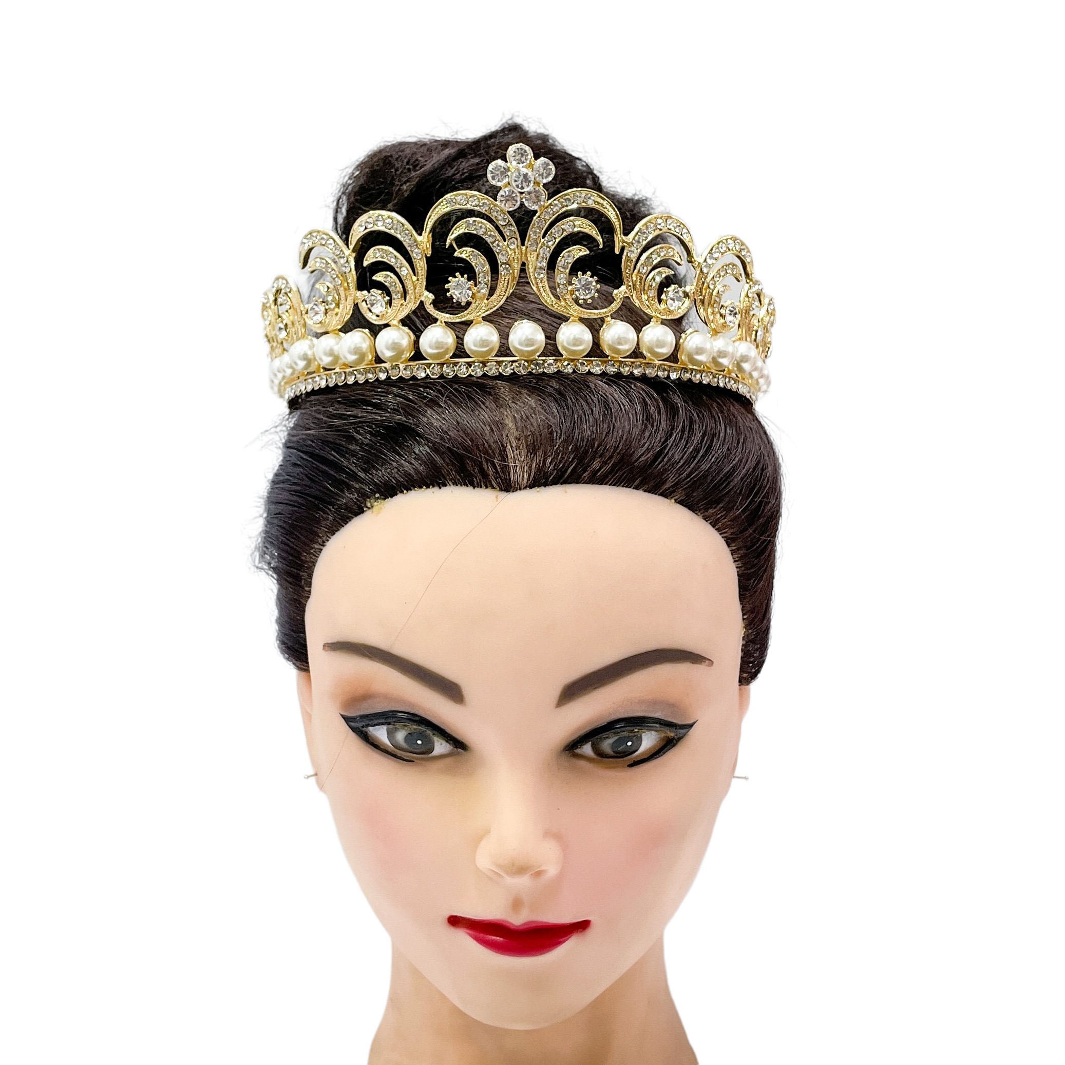 (พร้อมส่ง) เทียร่า 005 สีทอง มงกุฎนางงาม มงกุฎเจ้าหญิง งานสวย ปราณีต QCเพชรทุกเม็ด สินค้าพร้อมส่งจากไทย