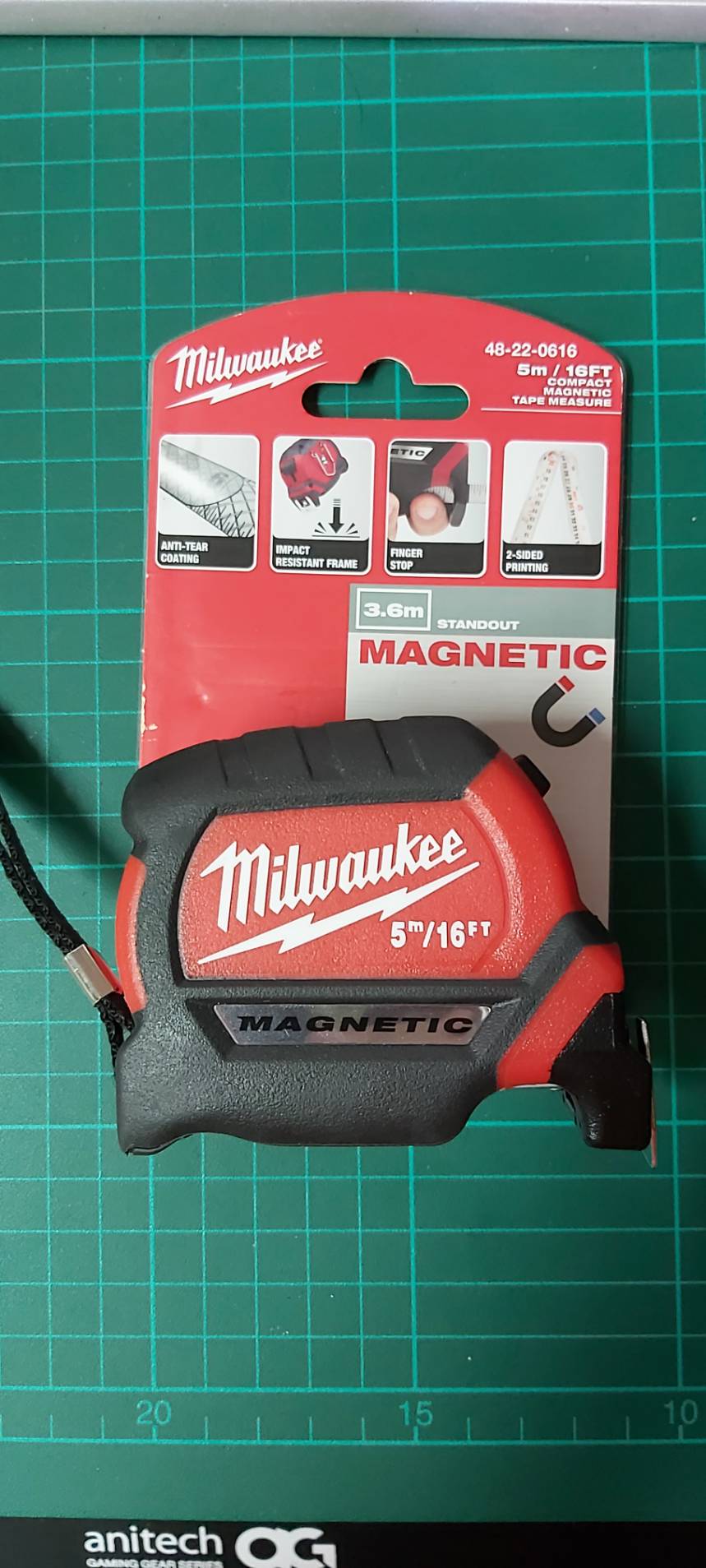 ตลับเมตร5m/16FT COMPACT MAGNETIC 48-22-0616 MILWAUKEE