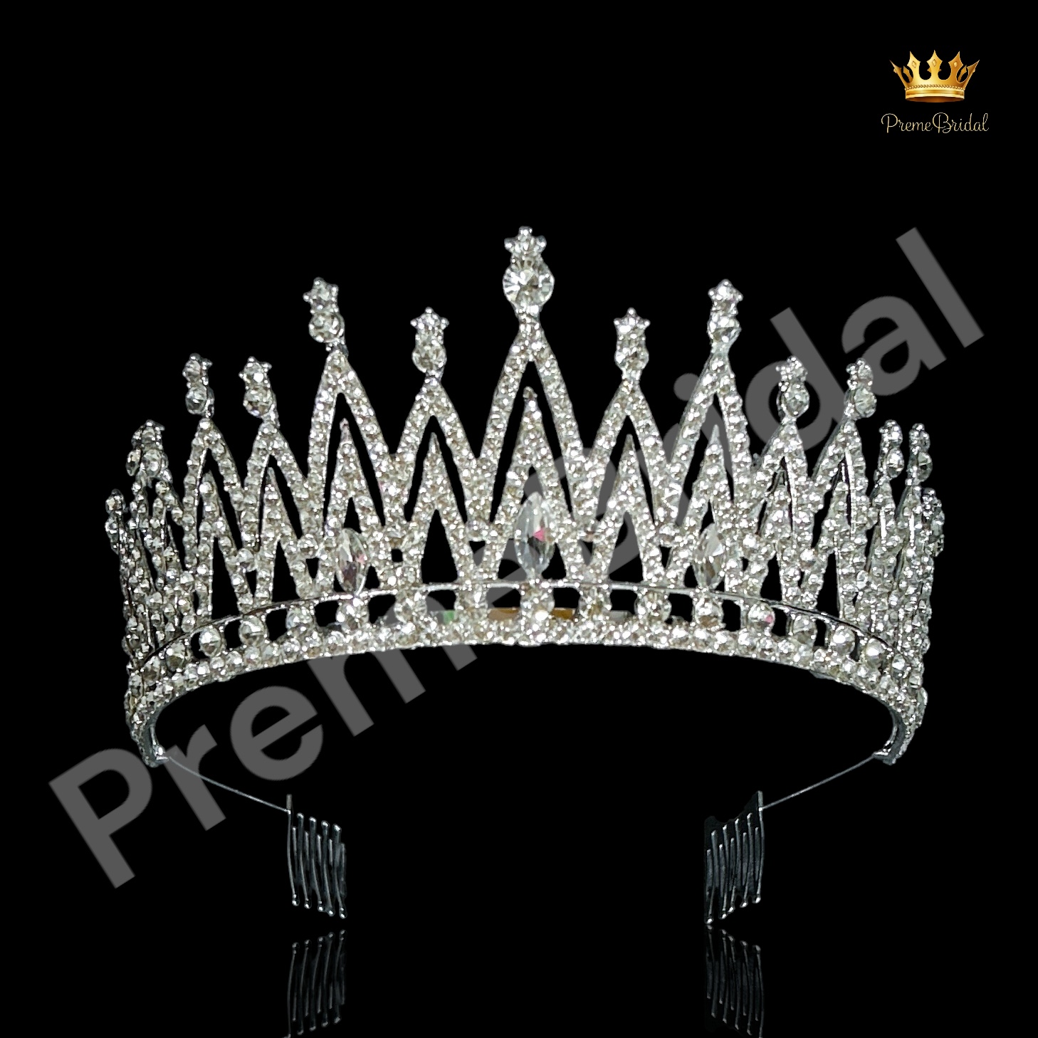 (พร้อมส่ง) เทียร่า 428 ครึ่งหัว งานเจ้าสาว งานสวย ปราณีต QCเพชรทุกเม็ด สินค้าพร้อมส่งจากไทย