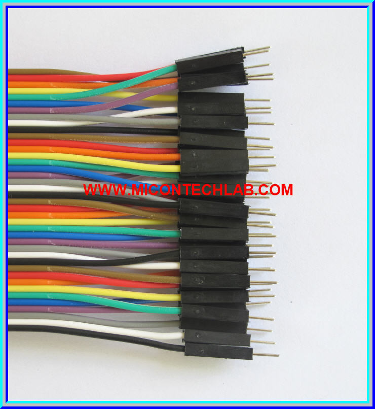 1x จั๊มเปอร์ปลายผู้เมีย (F2M) 40 เส้น 20 ซม. (Jumper)