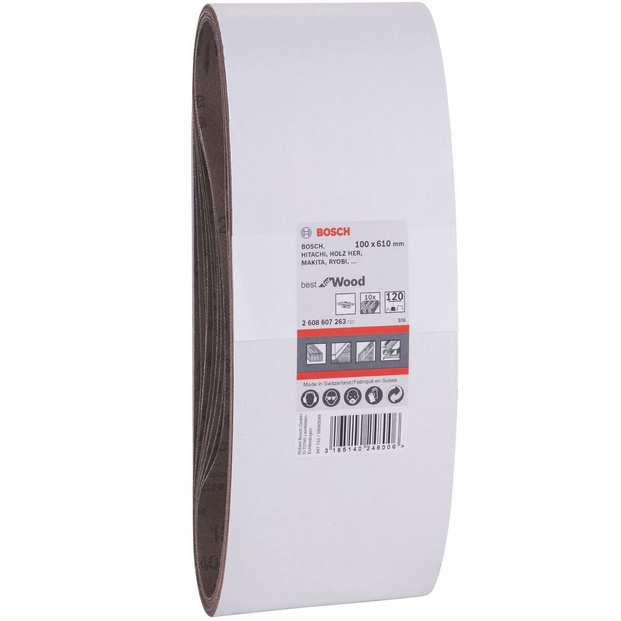 ผ้าทรายสายพาน4"x24" #120 BOSCH
