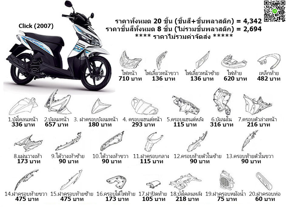 ชุดสี Click (คาร์บู) (2006,2007,2008)