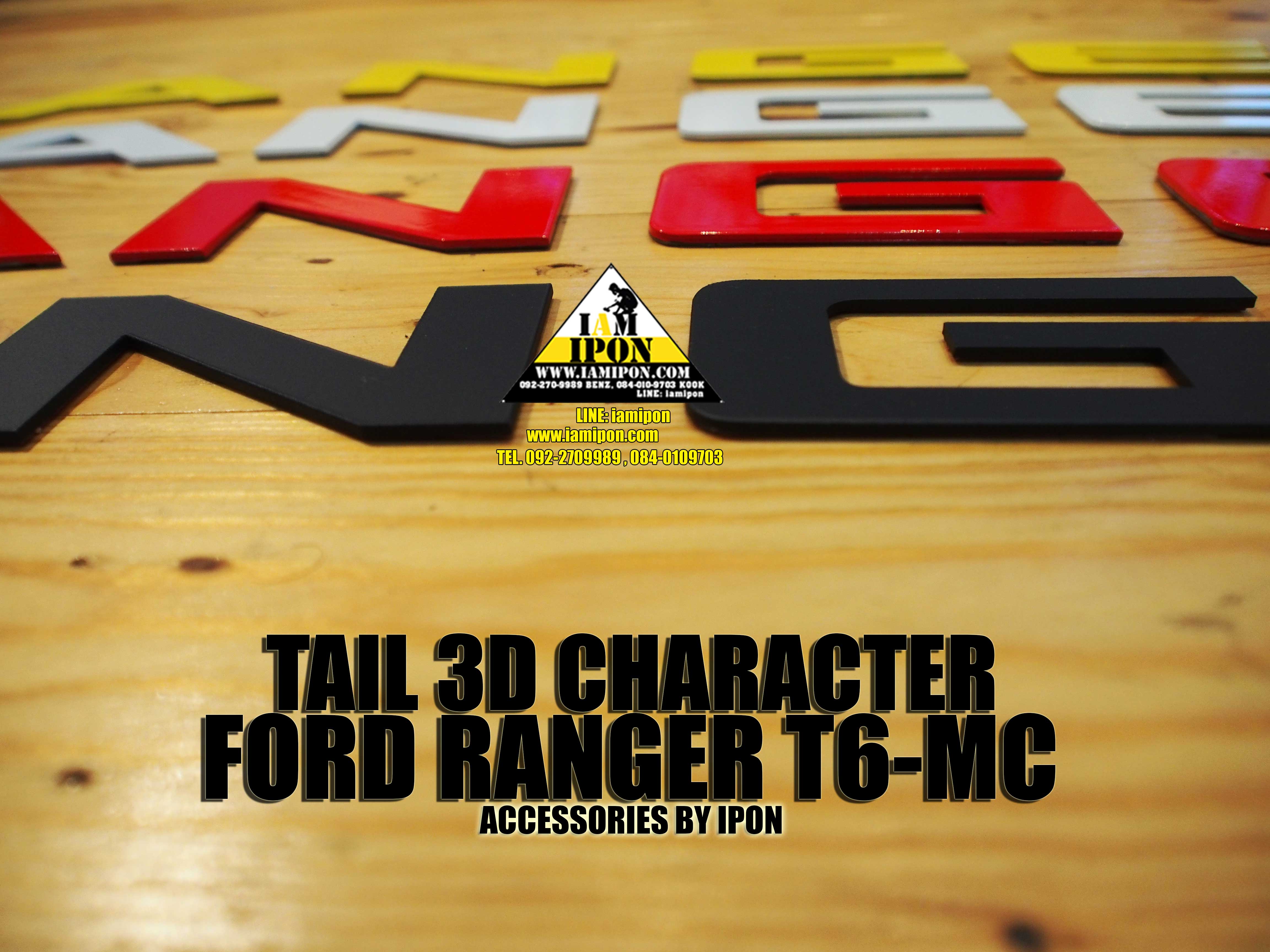 TAIL 3D CHARACTER FORD RANGER MC ตัวหนังสือฝาท้ายฟอร์ดเรนเจอร์