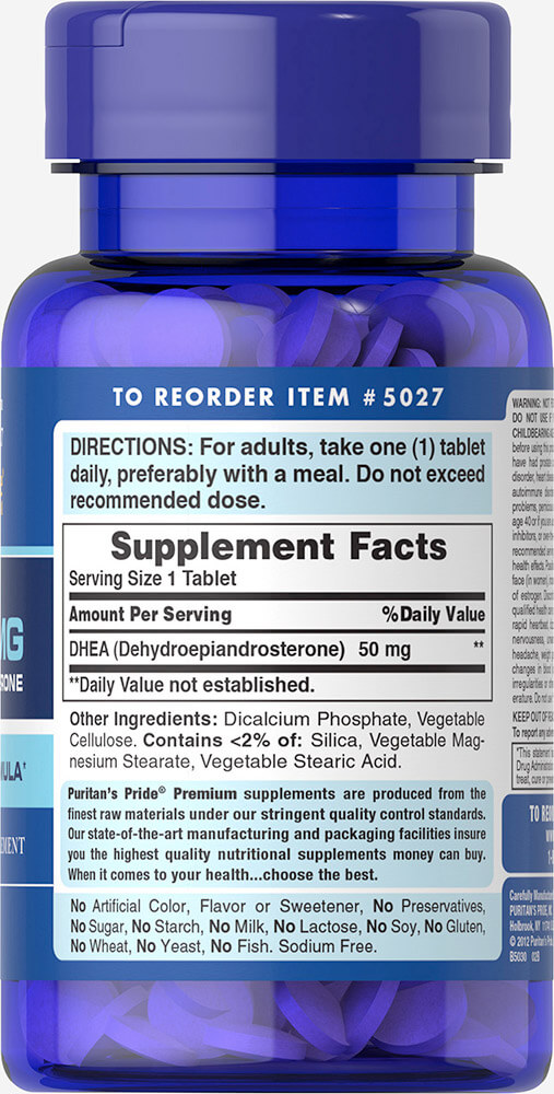 Puritan DHEA 50 mg 100 Tablets