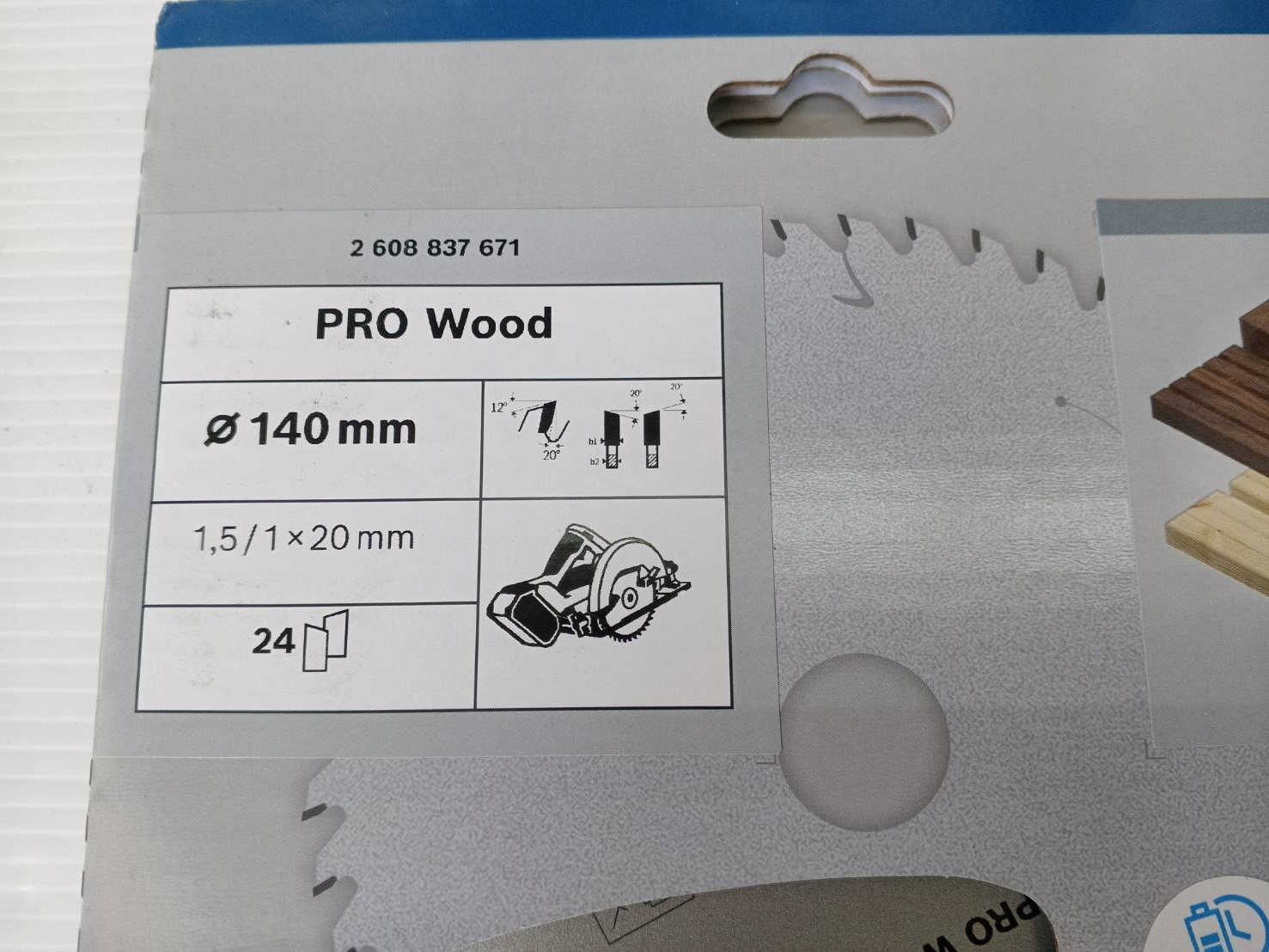ใบเลื่อยวงเดือนไม้ PRO WOOD 5.5"x24T BOSCH 2608837671