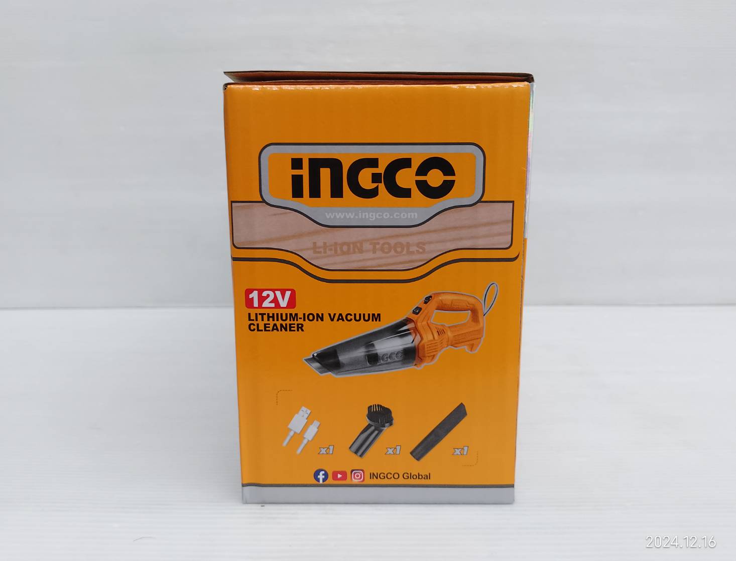 INGCO เครื่องดูดฝุ่นไร้สาย 12V CVLI2026 (เครื่องเปล่า)