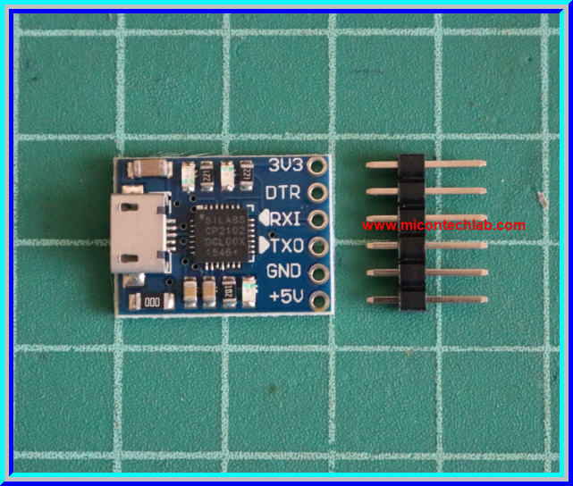 1x CP2102 USB to UART/TTL with DTR Pin For Arduino Upload Sketch