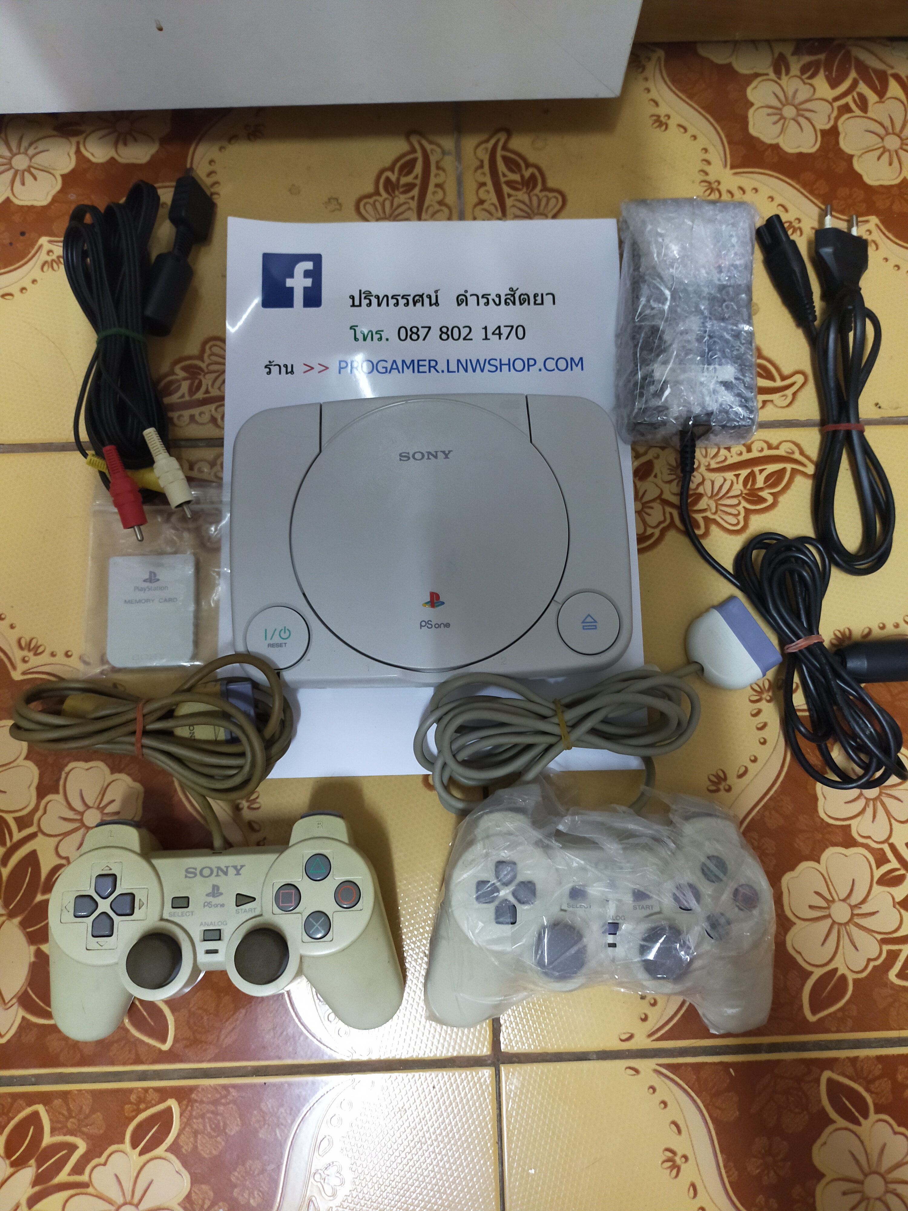เครื่อง PS1 ตัวเล็ก มือสอง สภาพสวย ใช้งานได้ปกติ อุปกรณ์ครบชุด