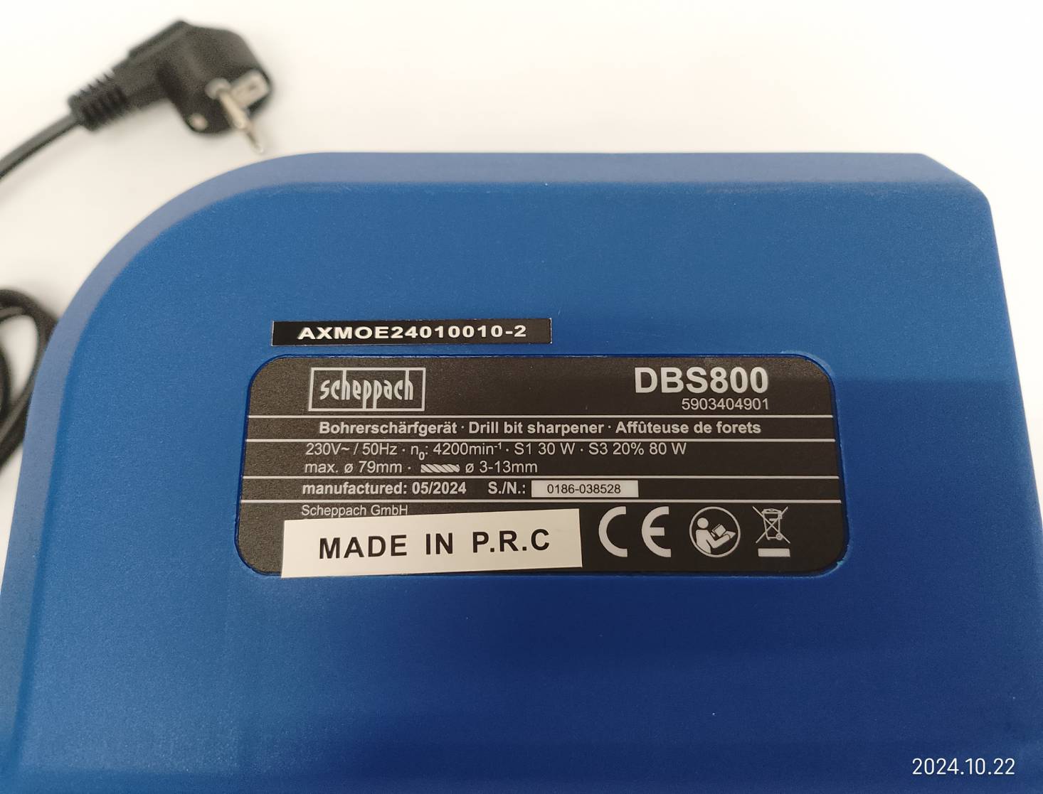 เครื่องลับดอกสว่าน DBS800 SCHEPPACH