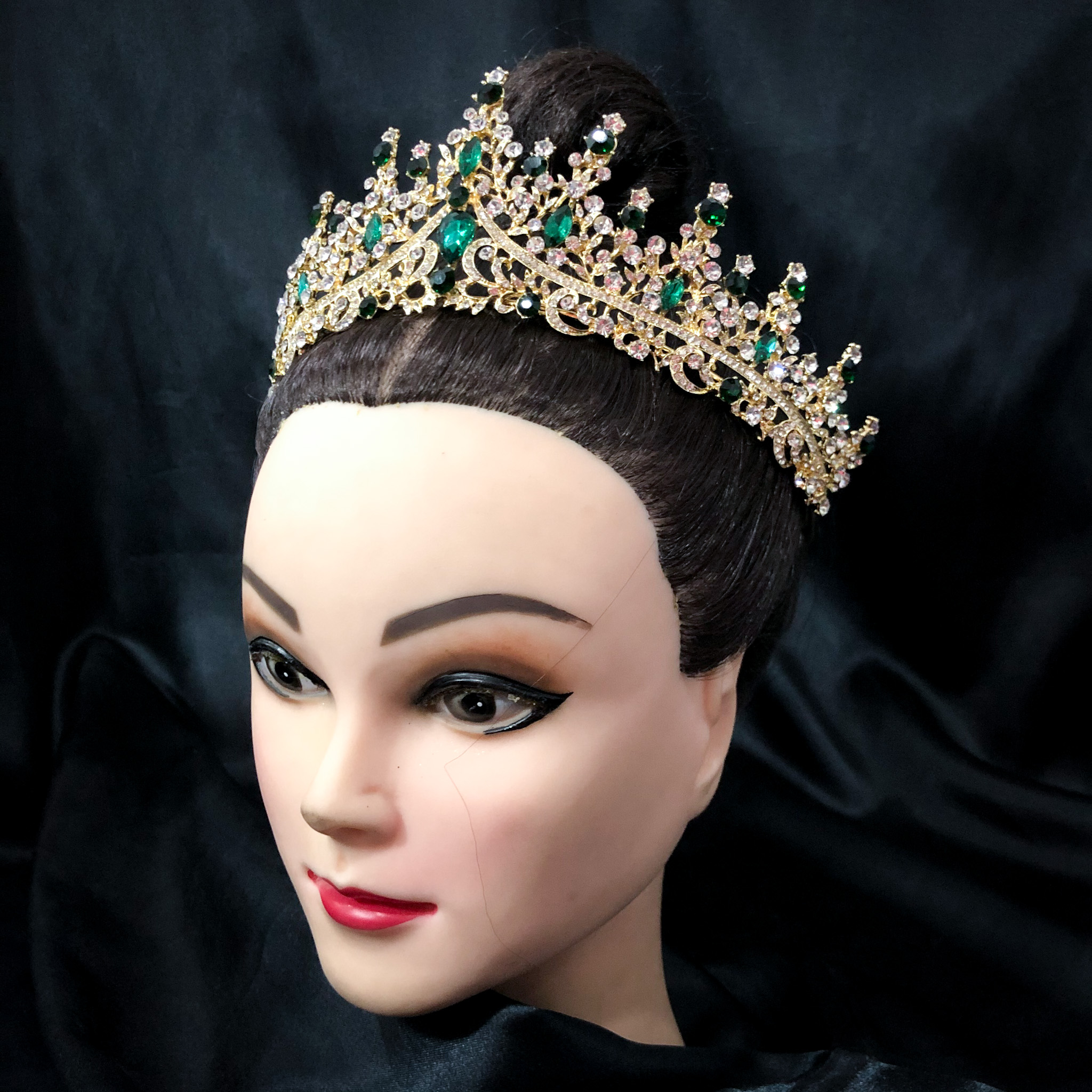 (พร้อมส่ง) เทียร่า 273 สีเขียว มงกุฎนางงาม งานสวย ปราณีต QCเพชรทุกเม็ด ร้านคนไทย คุยง่าย ส่งเร็ว