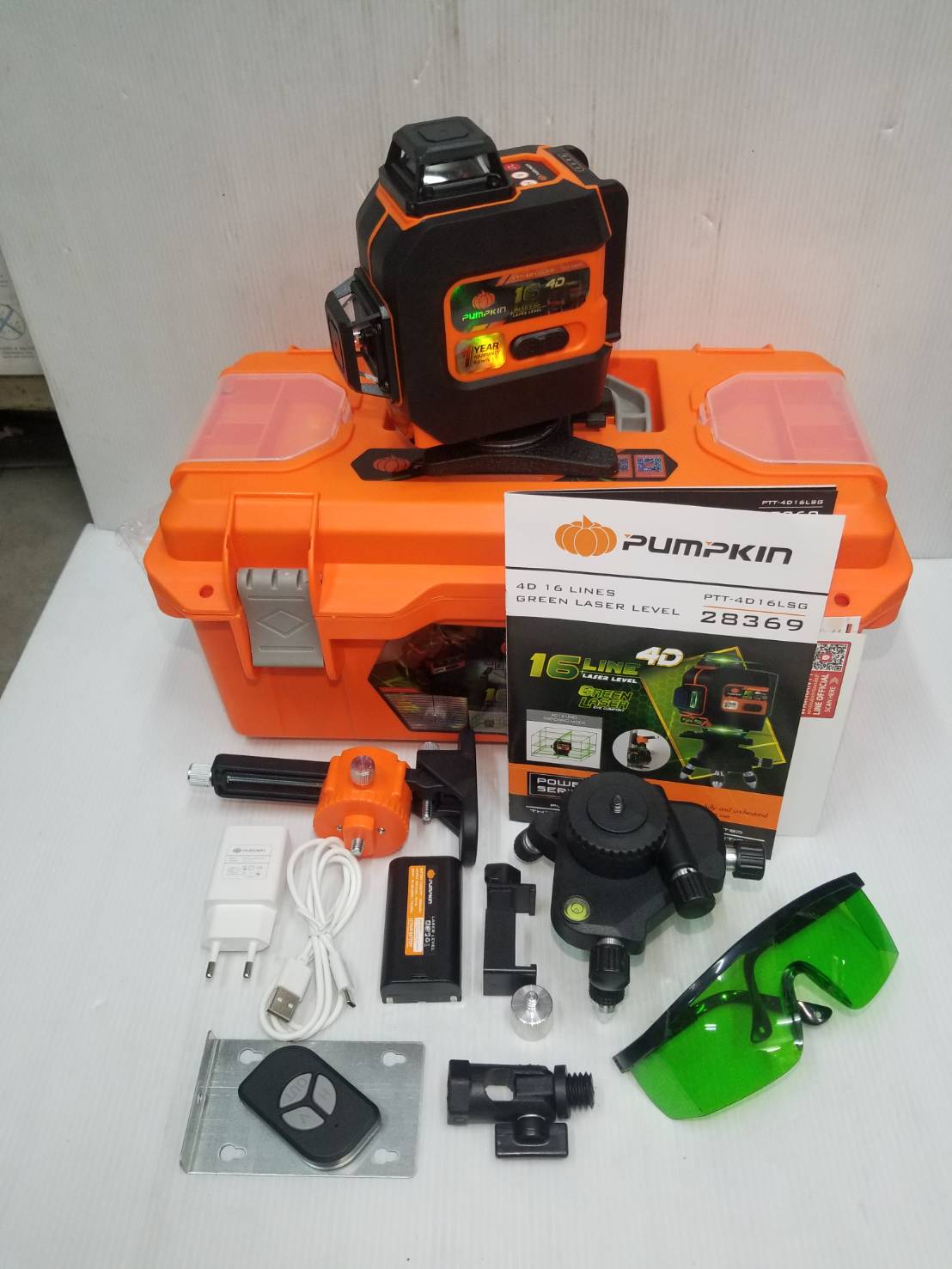เลเซอร์16เส้น แสงเขียว PTT-4D16LSG PUMPKIN #28369