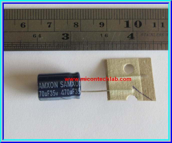 1x คาปาซิเตอร์อิเล็กทรอไลท์ 470 uF 35V (Capacitor)
