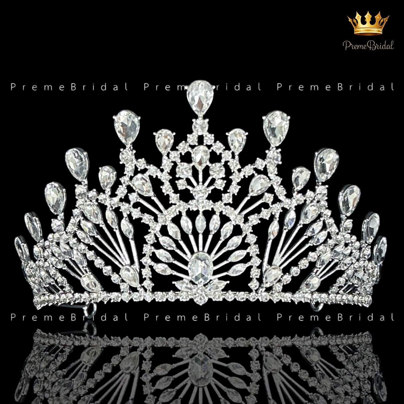 (พร้อมส่ง) เทียร่า 448 มงกุฎครึ่งหัว ไซส์นางงาม ปราณีต QCเพชรทุกเม็ด สินค้าพร้อมส่งจากไทย