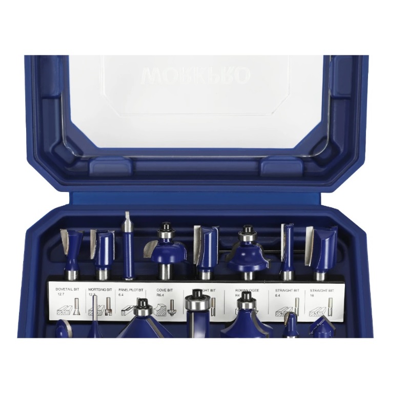 ชุดดอกทริมเมอร์1/4 15ตัวชุด WORKPRO WP402303