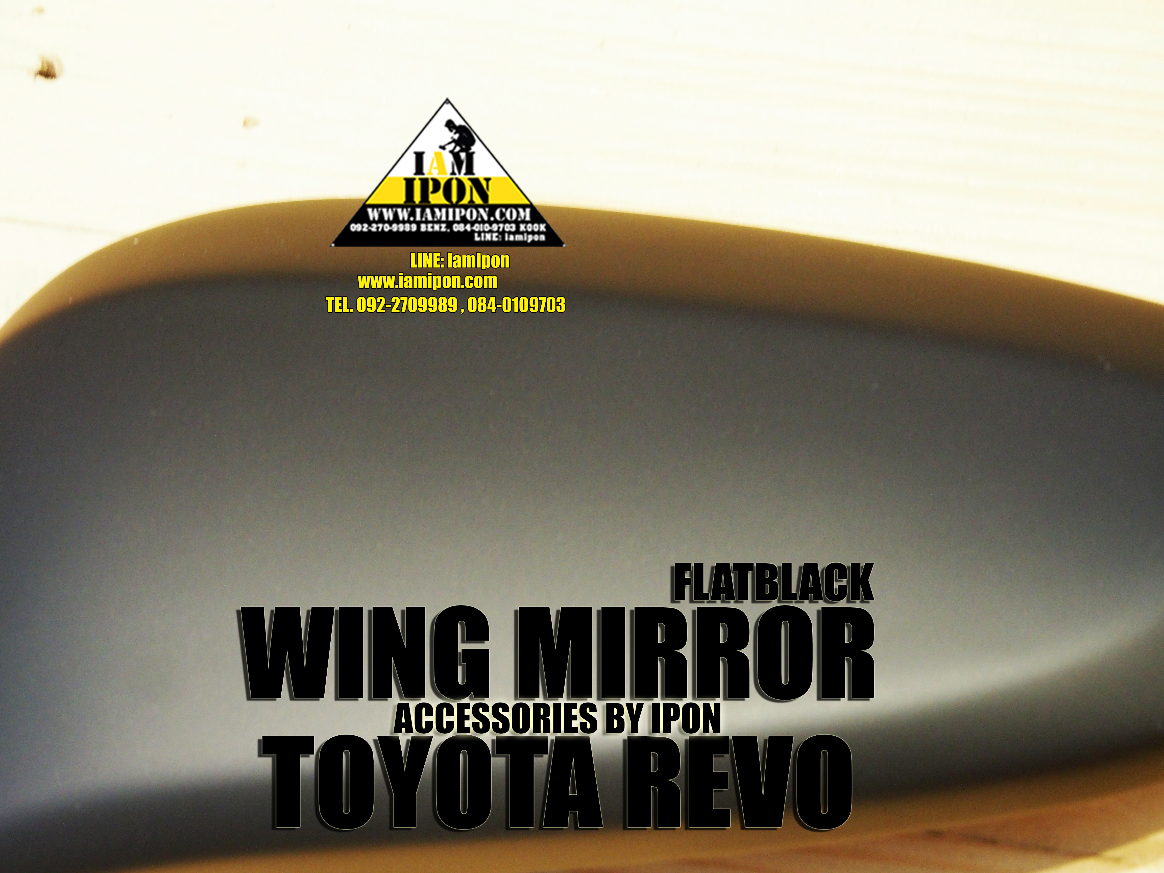 WING MIRROR TOYOTA REVO FLATBLACK ครอบกระจกมองข้างดำด้านโตโยต้ารีโว