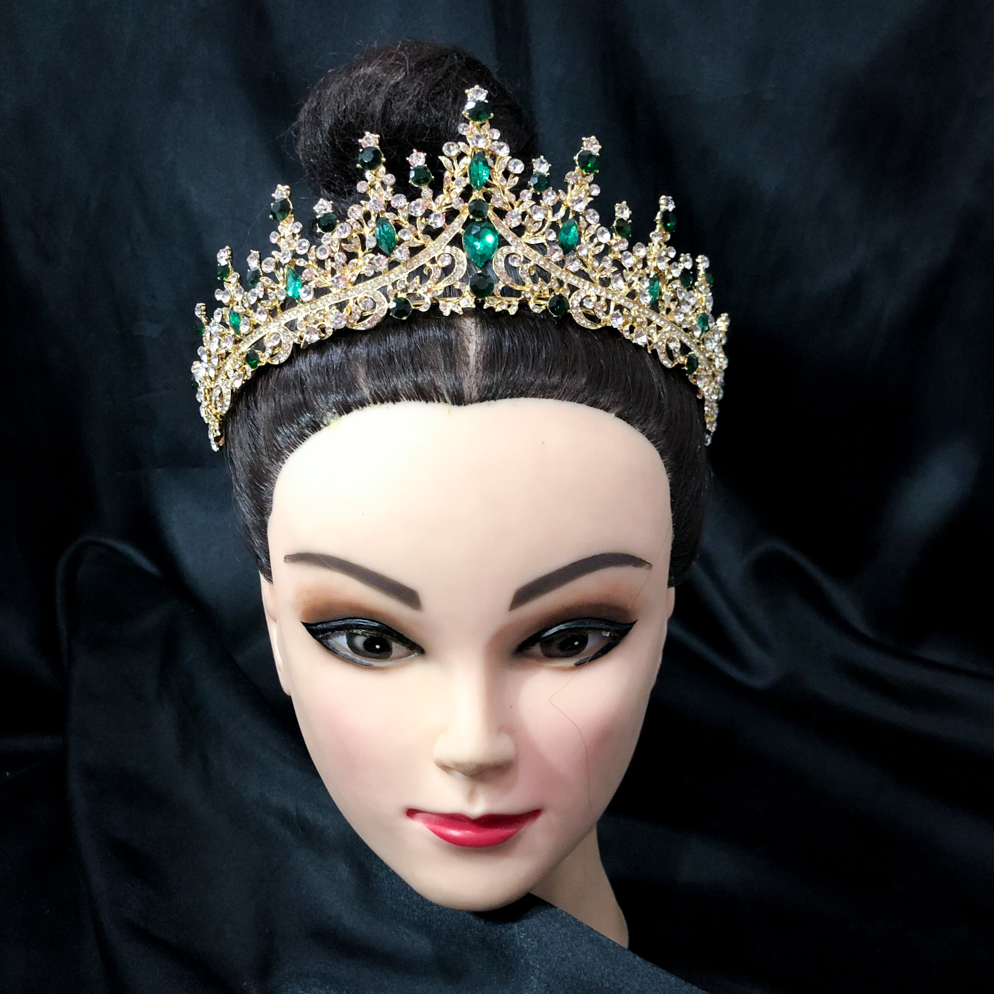 (พร้อมส่ง) เทียร่า 273 สีเขียว มงกุฎนางงาม งานสวย ปราณีต QCเพชรทุกเม็ด ร้านคนไทย คุยง่าย ส่งเร็ว