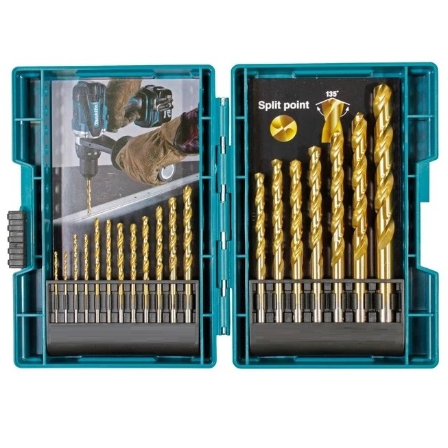 ชุดดอกสว่านHSS-TIN 18ตัวชุด 1/16"-1/2" D-70471 MAKITA