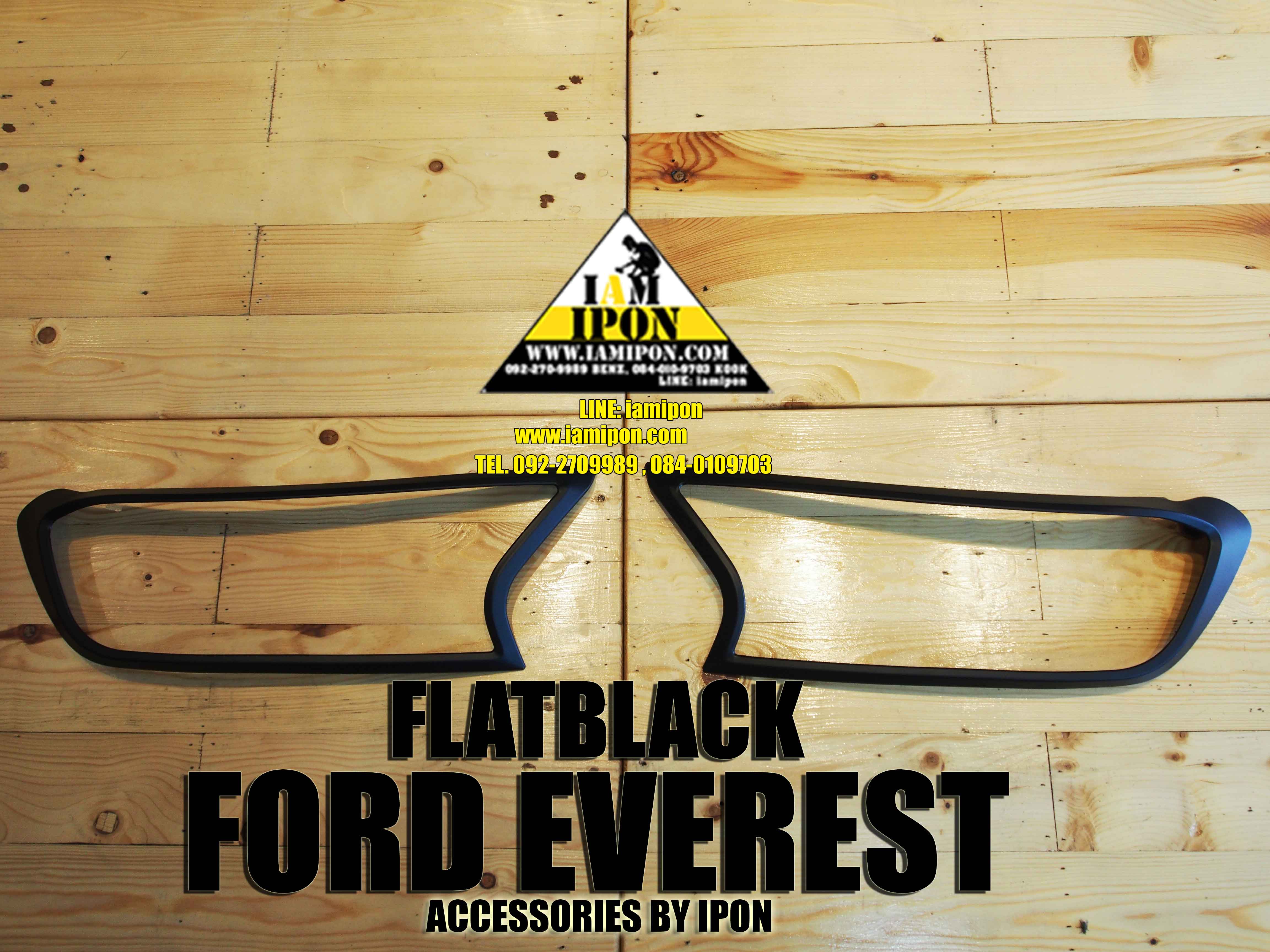 HEADLAMP COVER FORD EVEREST FLATBLACK ครอบไฟหน้าดำด้านฟอร์ดเอเวอเรส