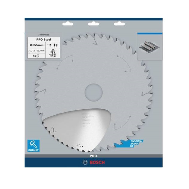 ใบเลื่อยวงเดือนตัดเหล็ก Pro Steel 14"x66T BOSCH 2608844870