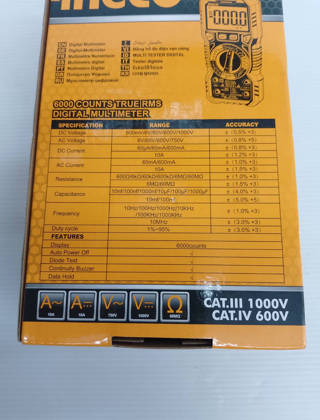 ดิจิตอลมัลติมิเตอร์ DM7502 INGCO