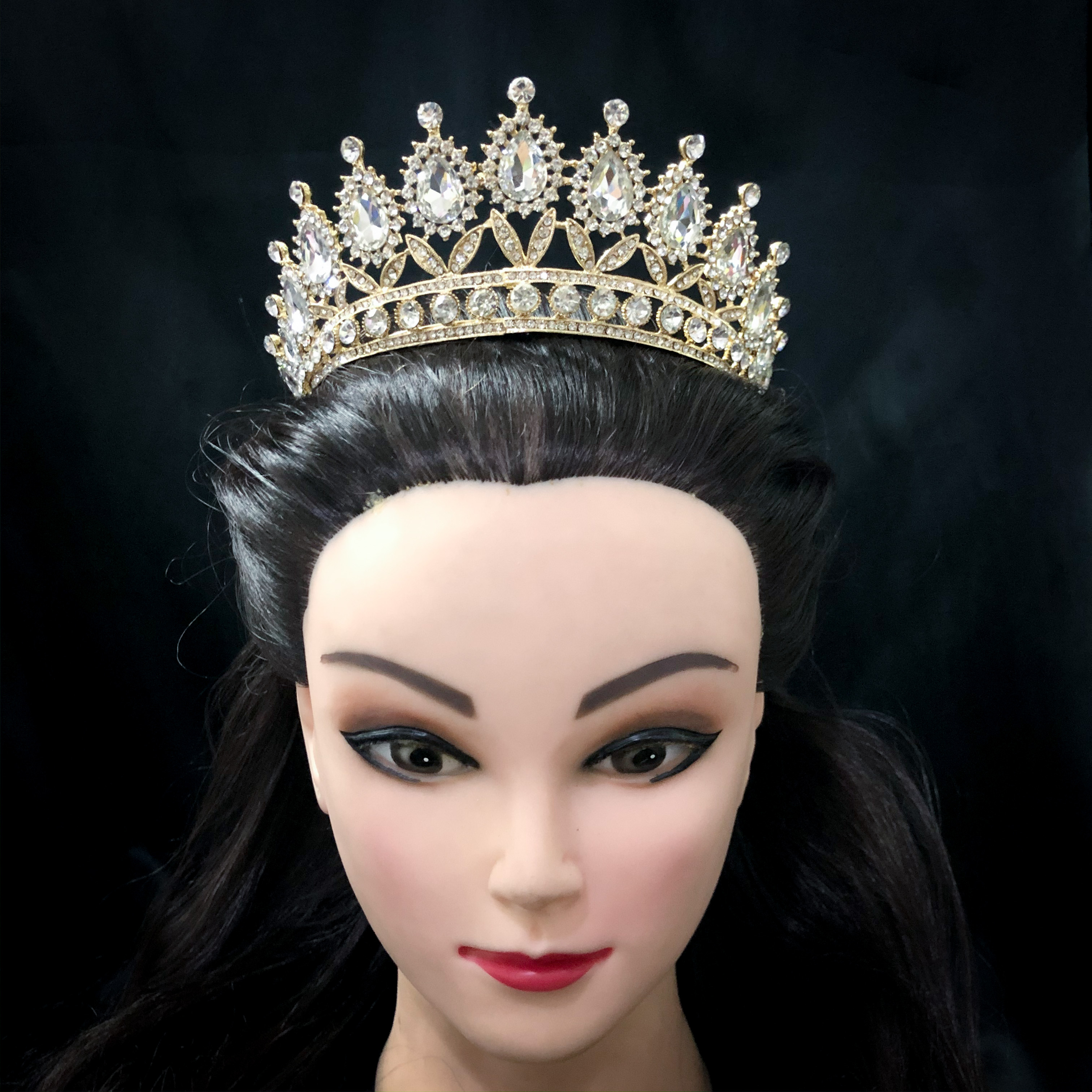 (พร้อมส่ง) เทียร่า 254 สีทอง มงกุฎนางงาม มงกุฎเจ้าหญิง งานสวย ปราณีต สินค้าพร้อมส่งจากไทย