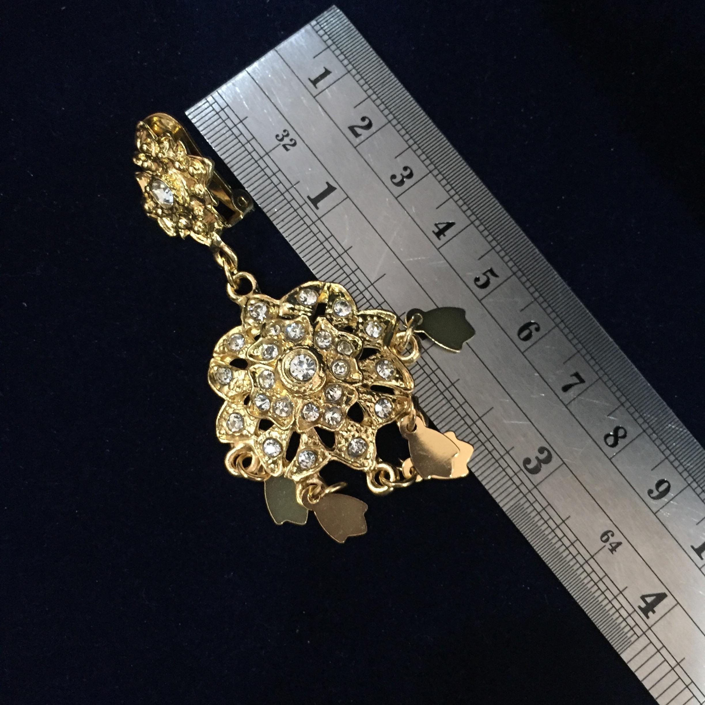 (พร้อมส่ง) ต่างหู 007 สีทอง เครื่องประดับชุดไทย แบบหนีบ