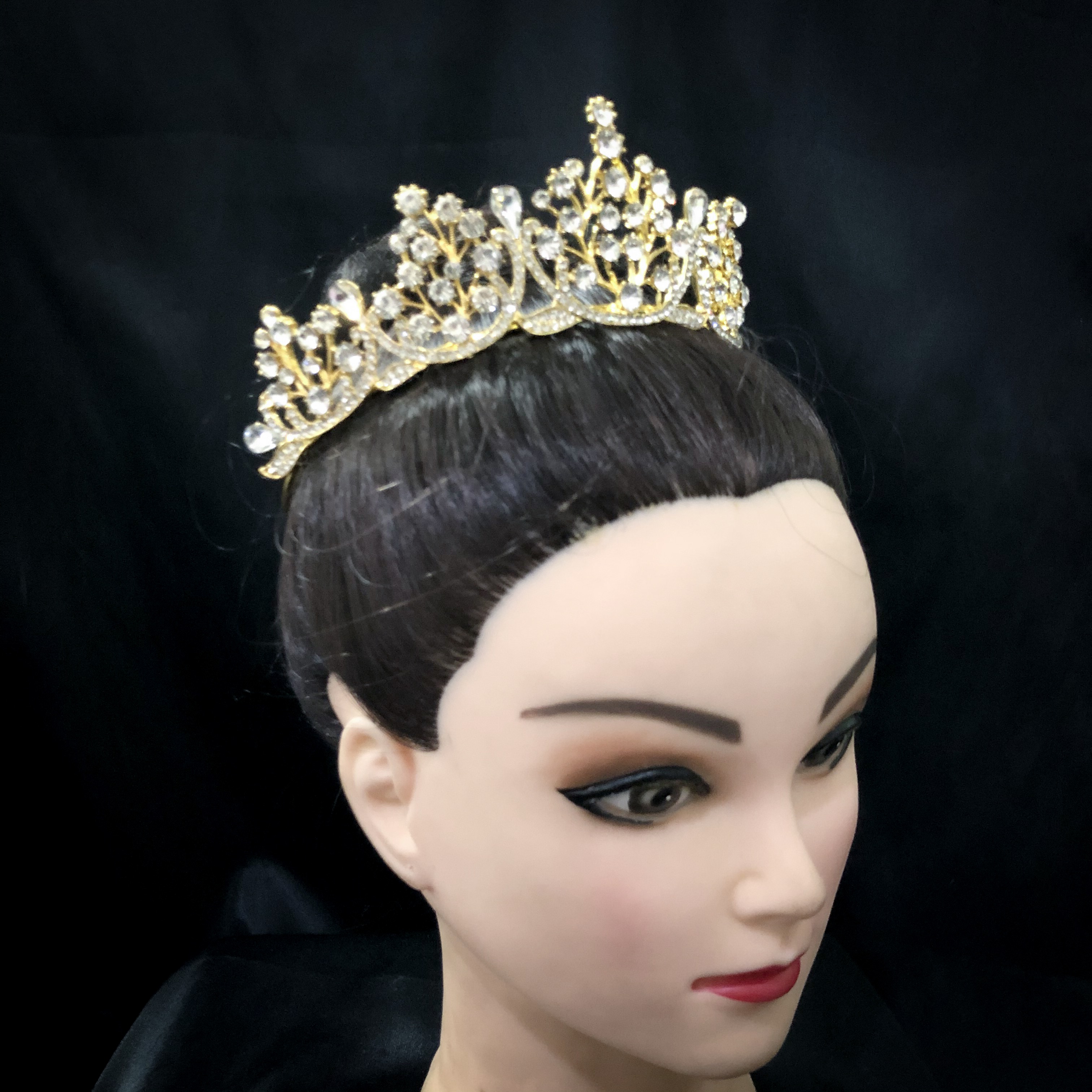 (พร้อมส่ง) เทียร่า 253 สีทอง มงกุฎนางงาม มงกุฎเจ้าหญิง งานสวย ปราณีต QCเพชรทุกเม็ด สินค้าพร้อมส่งจากไทย