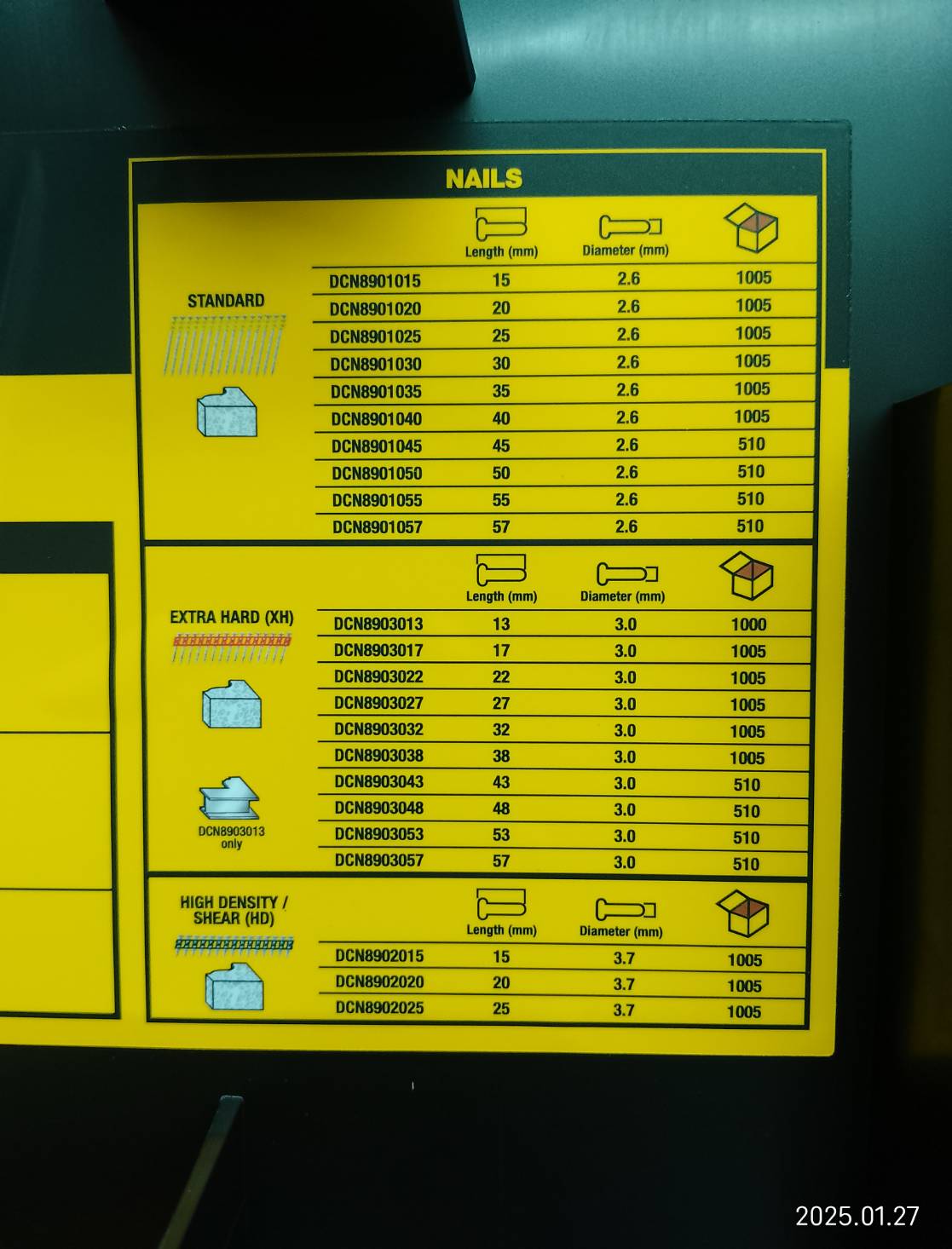 เครื่องยิงปืนลมไร้สาย20V DCN890N-XJ DEWALT