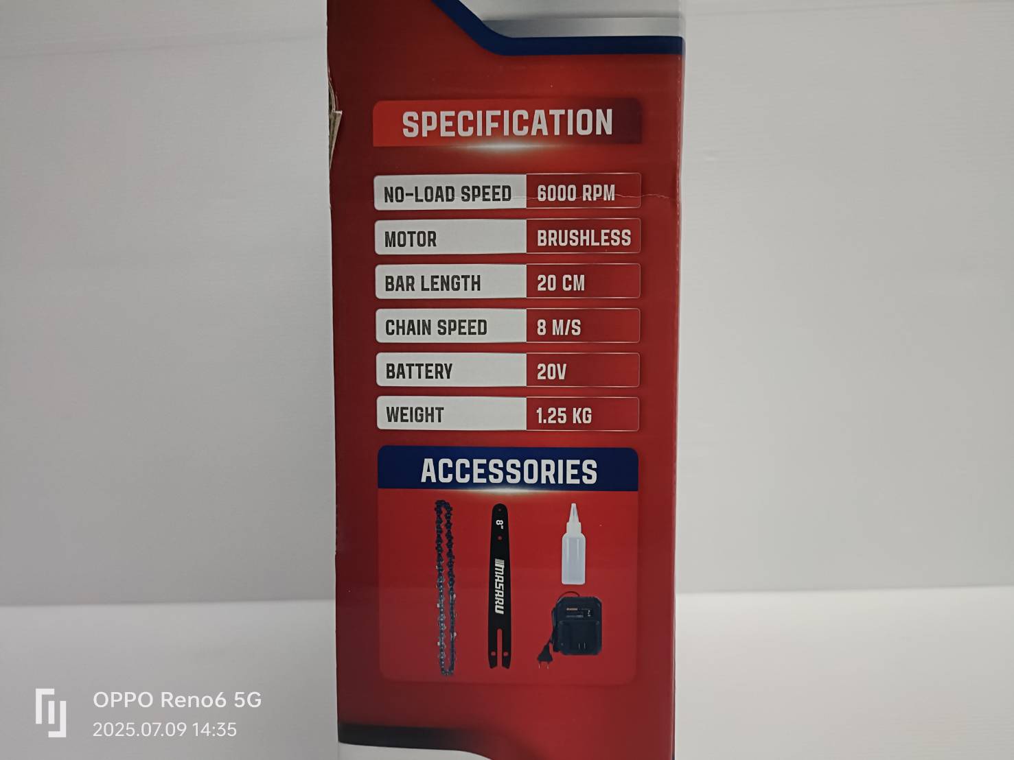 เลื่อยไร้สาย20V 8 นิ้ว SCS-405-B1 MASARU POWER TURBO