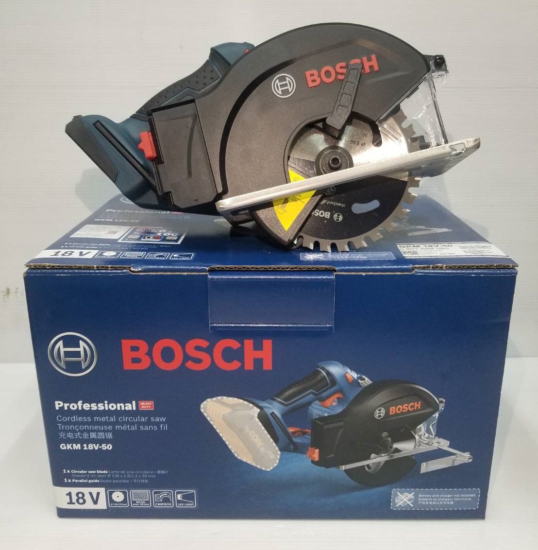 เลื่อยวงเดือนตัดเหล็ก18V GKM18V-50 BOSCH SOLO