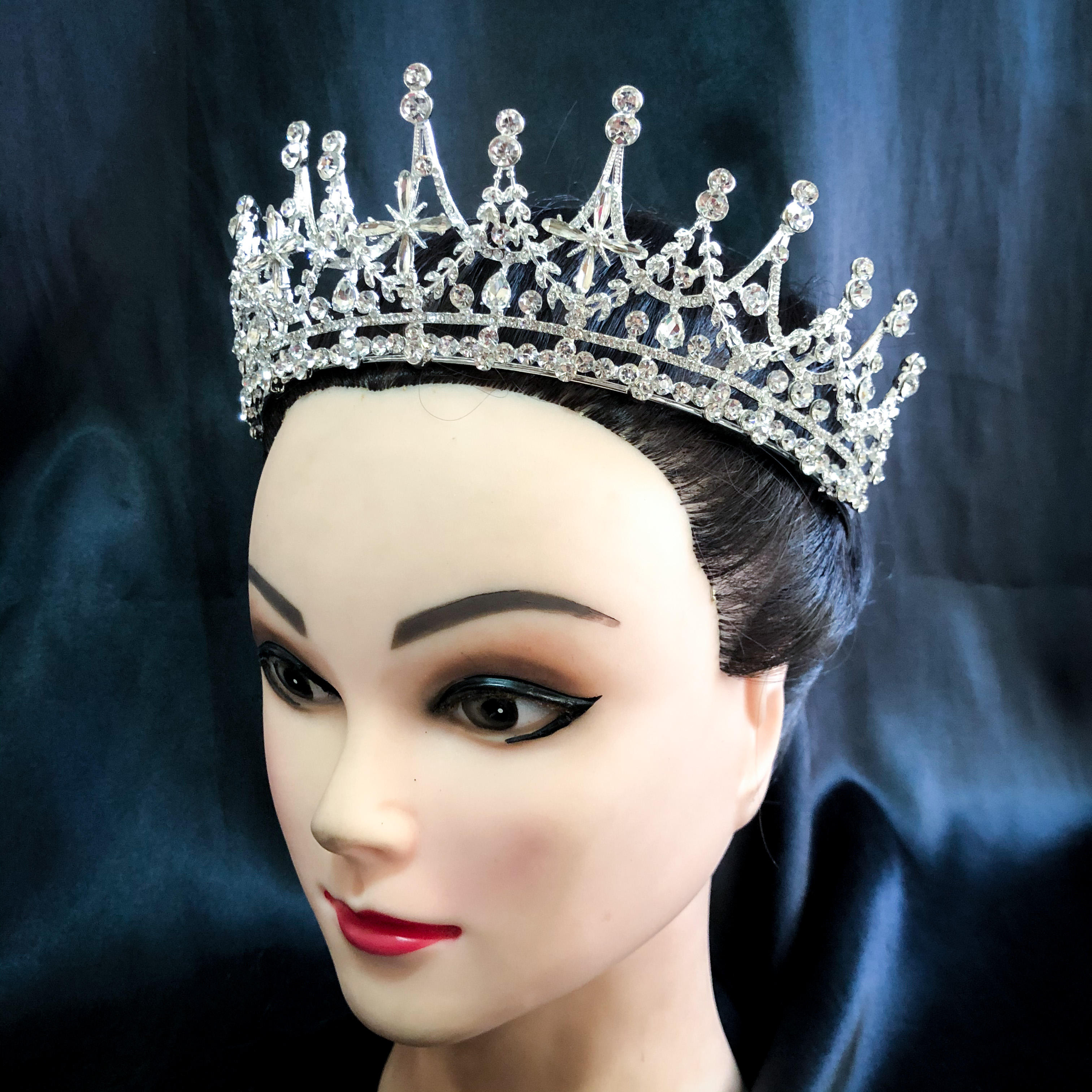 (พร้อมส่ง) เทียร่า 295 สีเงิน มงกุฎนางงาม มงกุฎเจ้าหญิง งานสวย ปราณีต QCเพชรทุกเม็ด สินค้าพร้อมส่งจากไทย