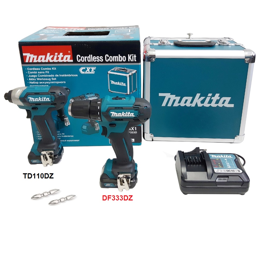 MAKITA CLX224X1 ชุด COMBO สว่านไขควง DF333DZ+ไขควงกระแทก TD110DZ