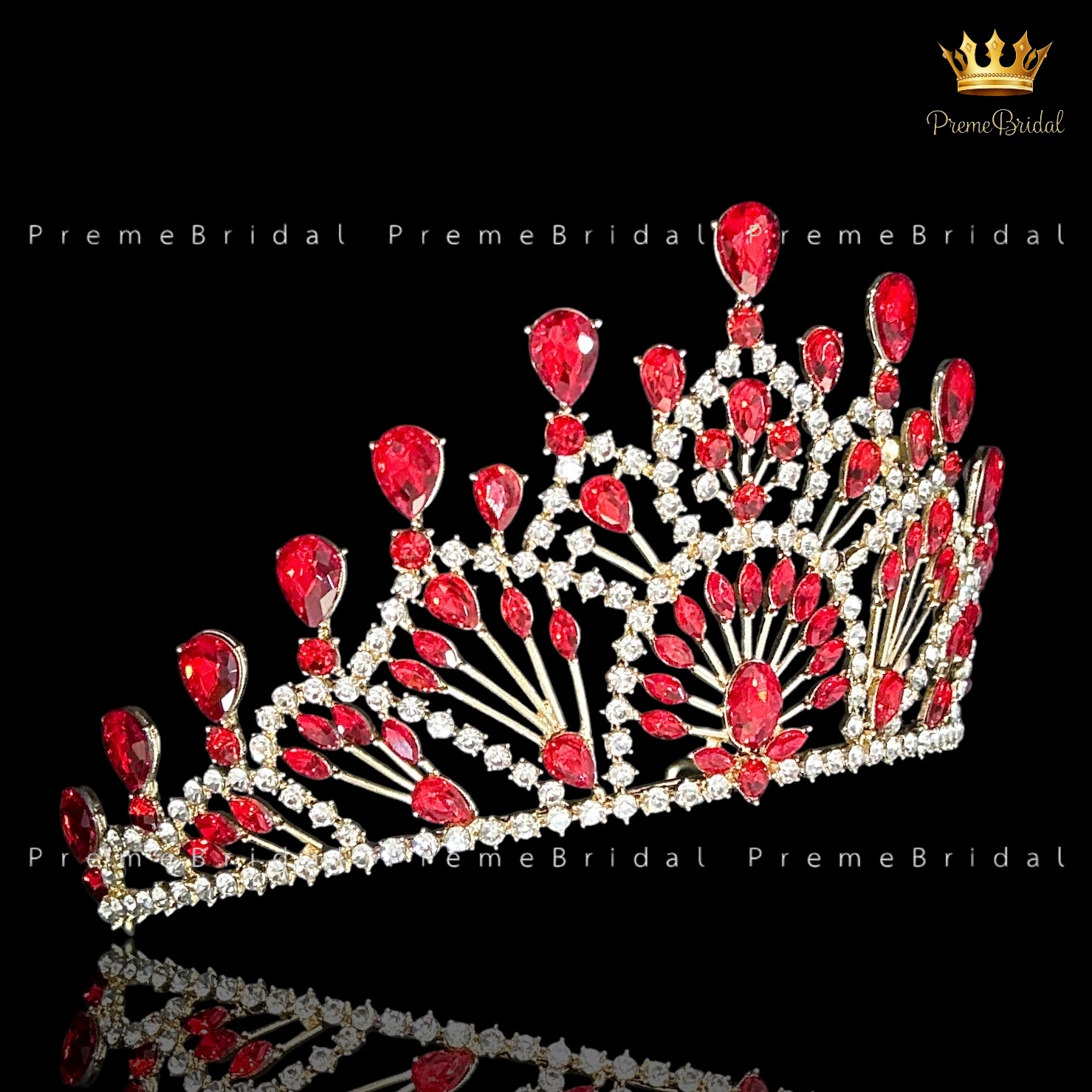 (พร้อมส่ง) เทียร่า 448 มงกุฎครึ่งหัว ไซส์นางงาม ปราณีต QCเพชรทุกเม็ด สินค้าพร้อมส่งจากไทย