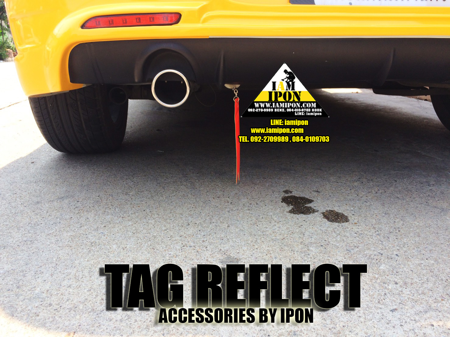 TAG REFLECT แท็กสะท้อนแสงห้อยท้ายรถ