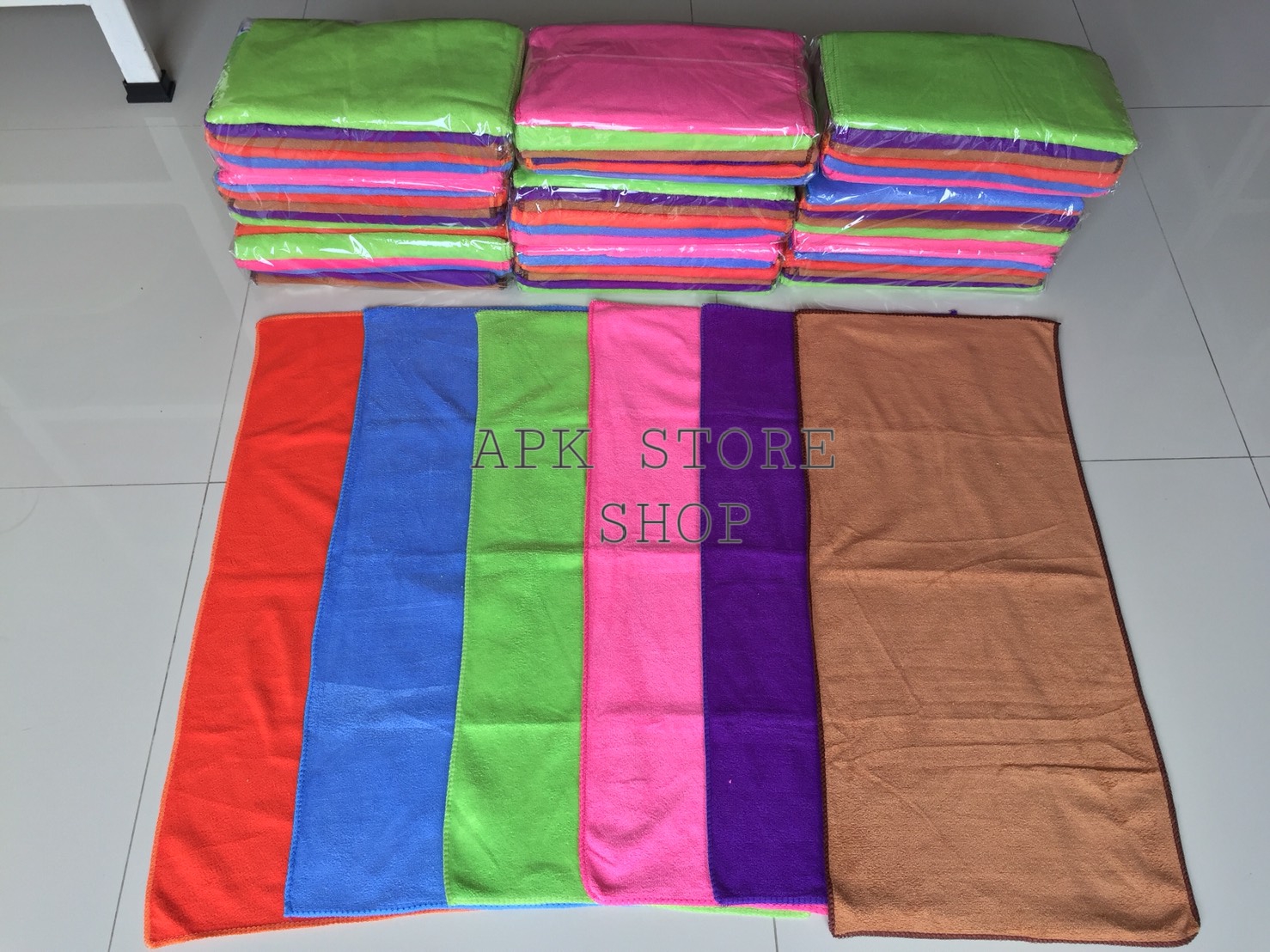 ขายส่ง ผ้าเช็ดผมนาโน สีพื้น (แบบบาง) ส่ง 11 บาท