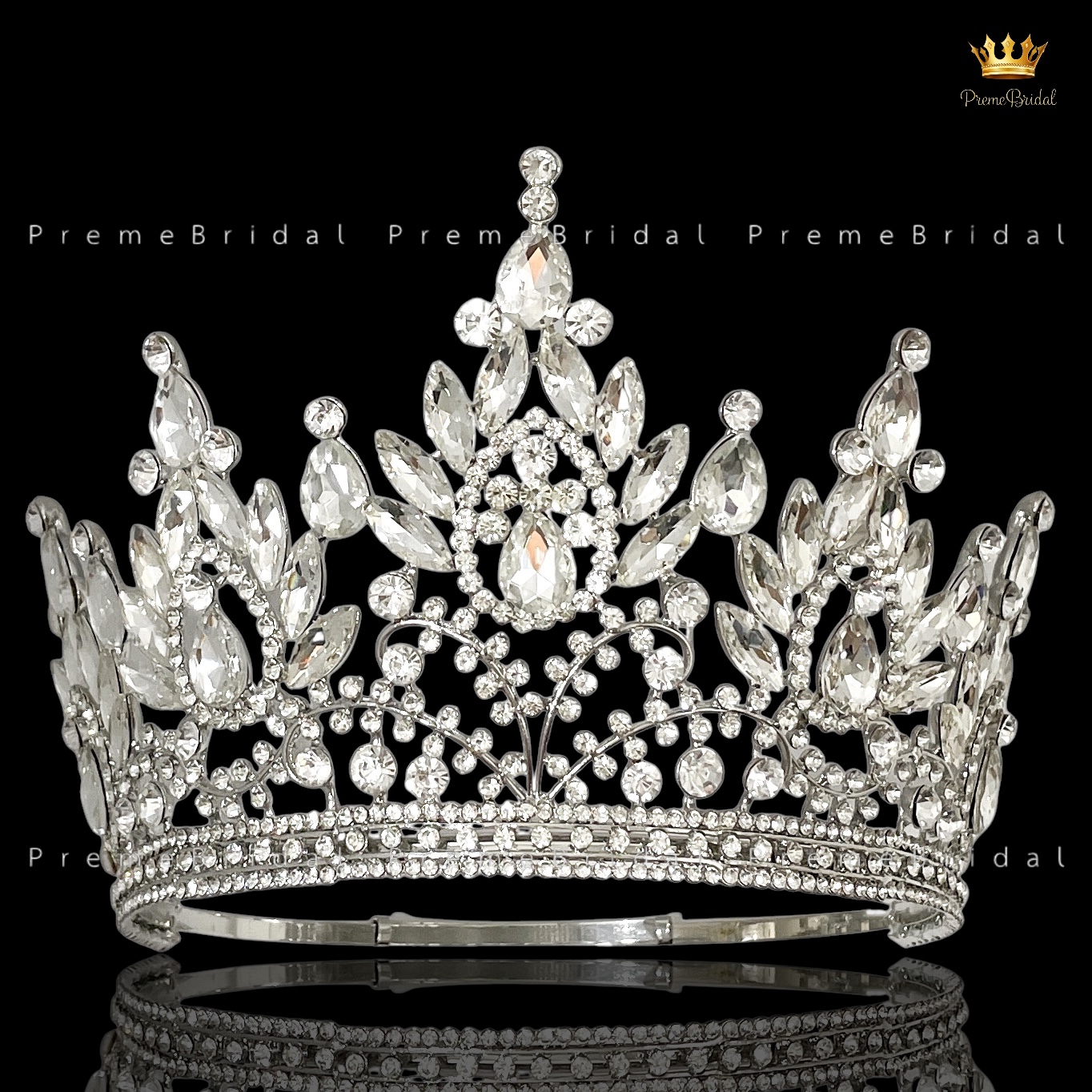 (พร้อมส่งจากไทย) มงกุฏ 120 สีเงิน งานสวย งานนางงาม รุ่นฐานกลม ปรับขนาดได้ ส่งด่วน ส่งจาก จ.อุบลราชธานี