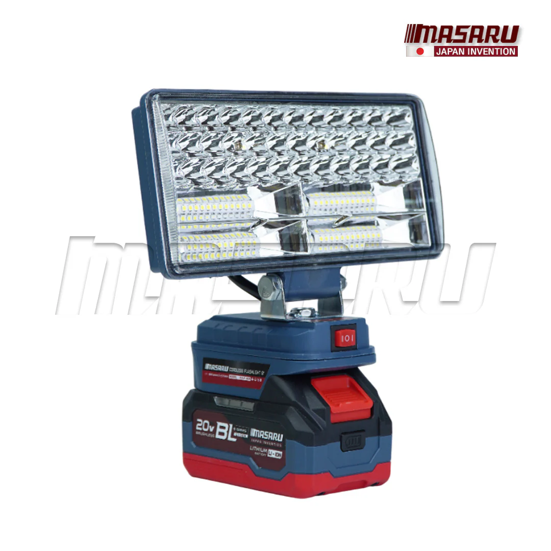 Masaru ไฟสปอร์ตไลท์ไร้สาย 8 นิ้ว 20V รุ่น SCLF-905 ปรับแสงได้ 2 ระดับ 90W สำหรับทำงานกลางคืน