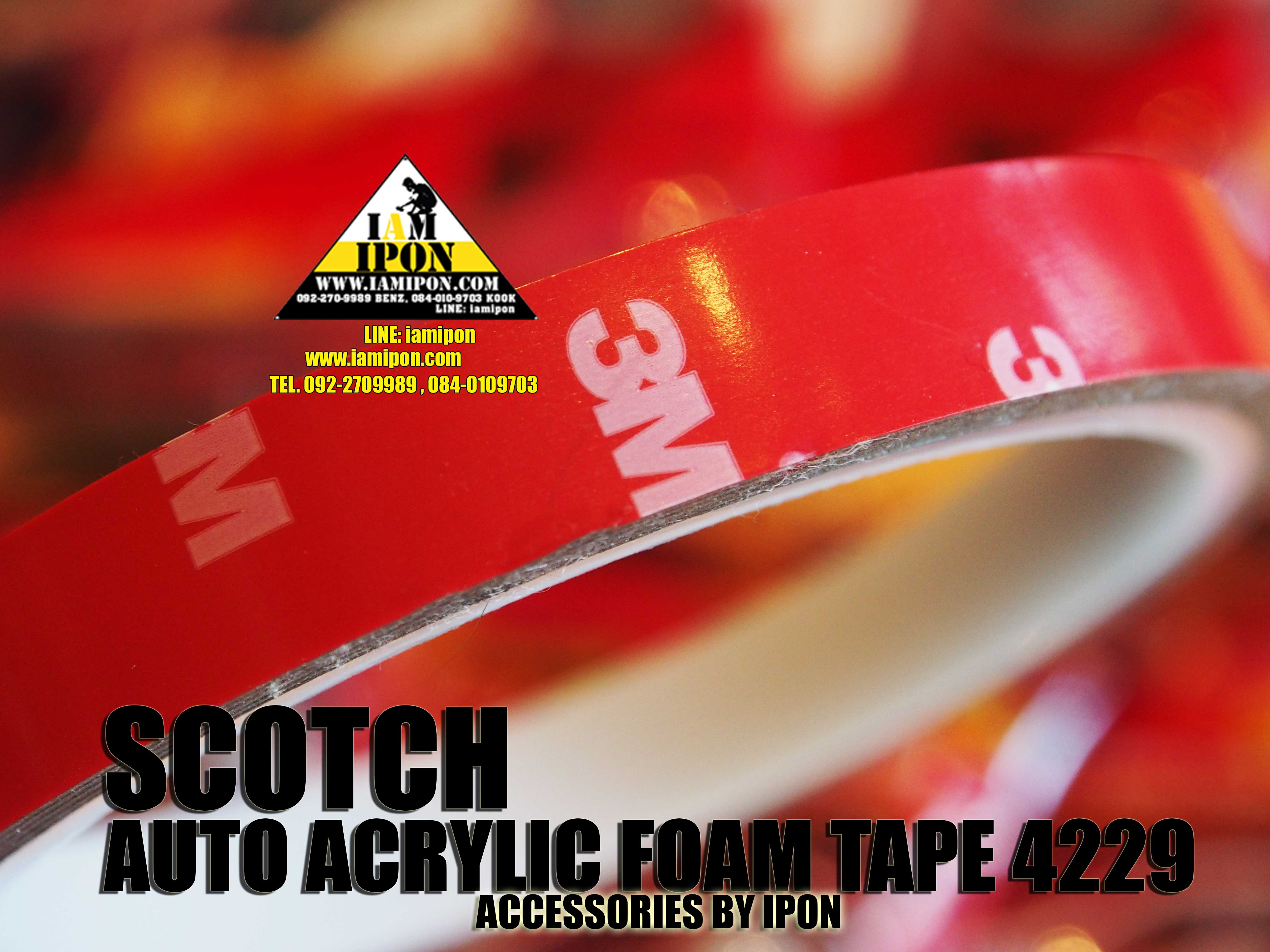 SCOTCH AUTO ACRYLIC FOAM TAPE 4229 3M สก๊อตซ์ ออโต้ อะคริลิค โฟมเทป 4229 3M