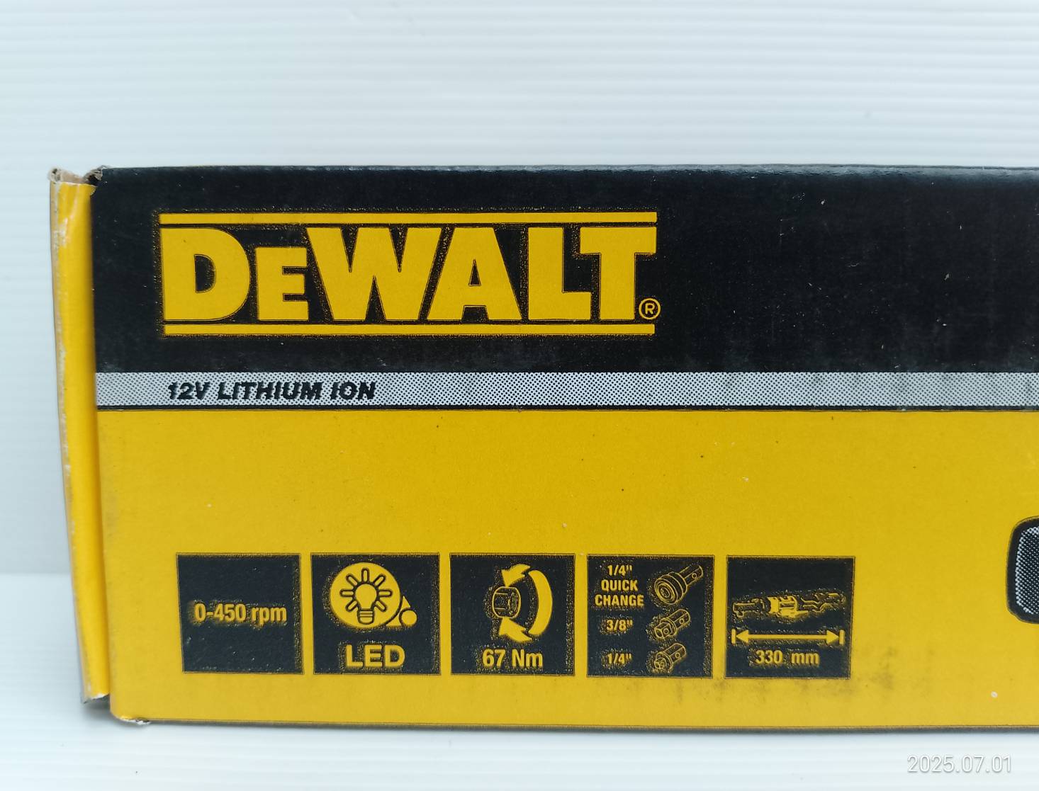 DEWALT ประแจบล็อก1/4-3/8 นิ้ว 12V DCF500N-XJ ด้ามสั้น (ตัวเปล่า)