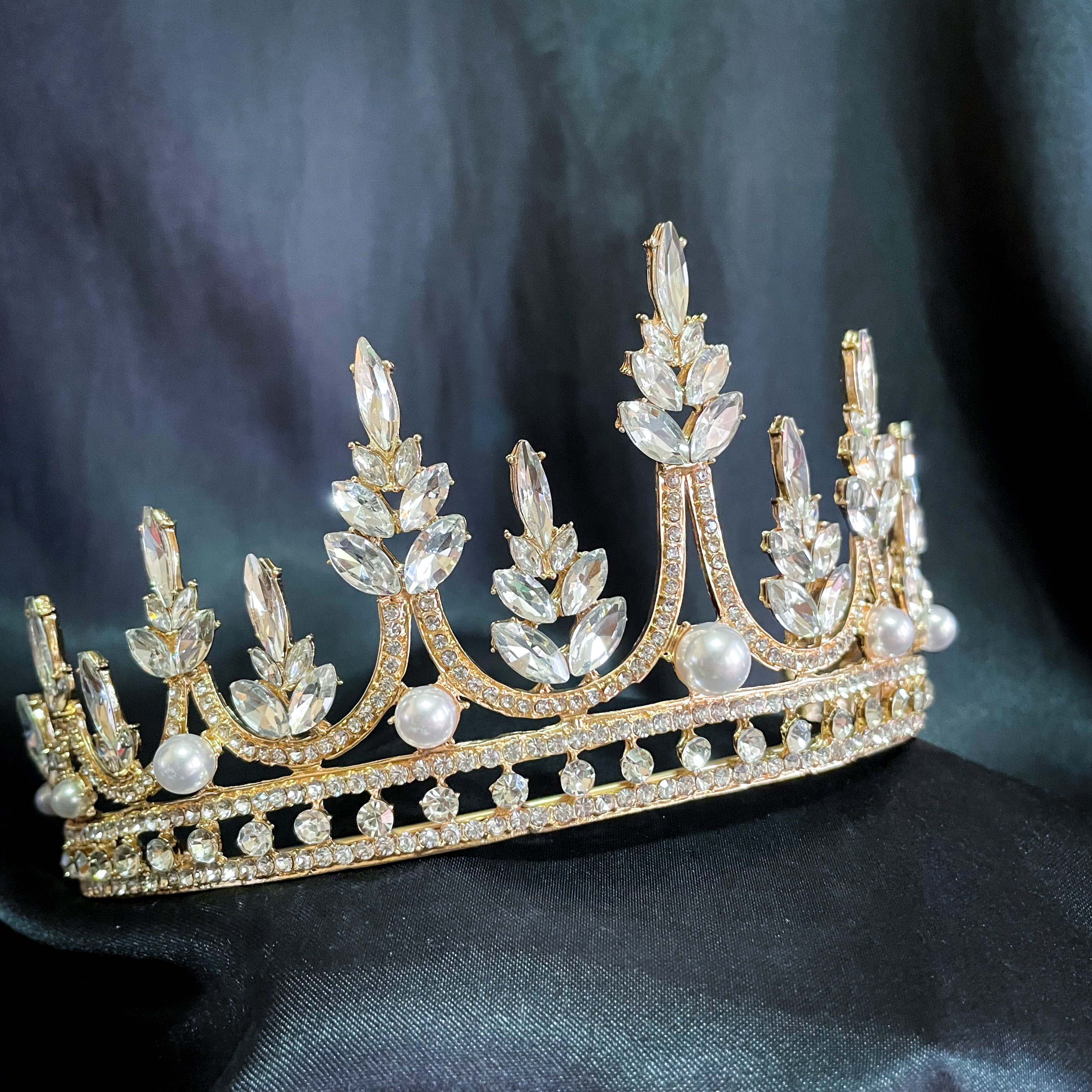 (พร้อมส่ง) เทียร่า 306 สีทอง มงกุฎนางงาม งานสวย ปราณีต QCเพชรทุกเม็ด สินค้าพร้อมส่งจากไทย