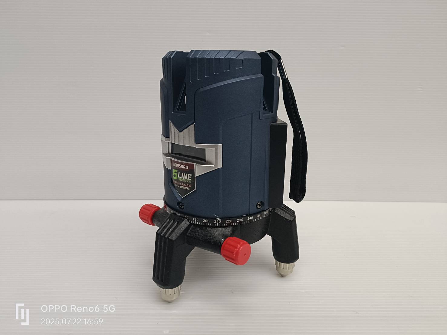 MASARU SMLG-330 เครื่องวัดระดับเลเซอร์แบบแสงสีเขียว 5 เส้น 3.7V (ไม่รวมขาตั้ง)