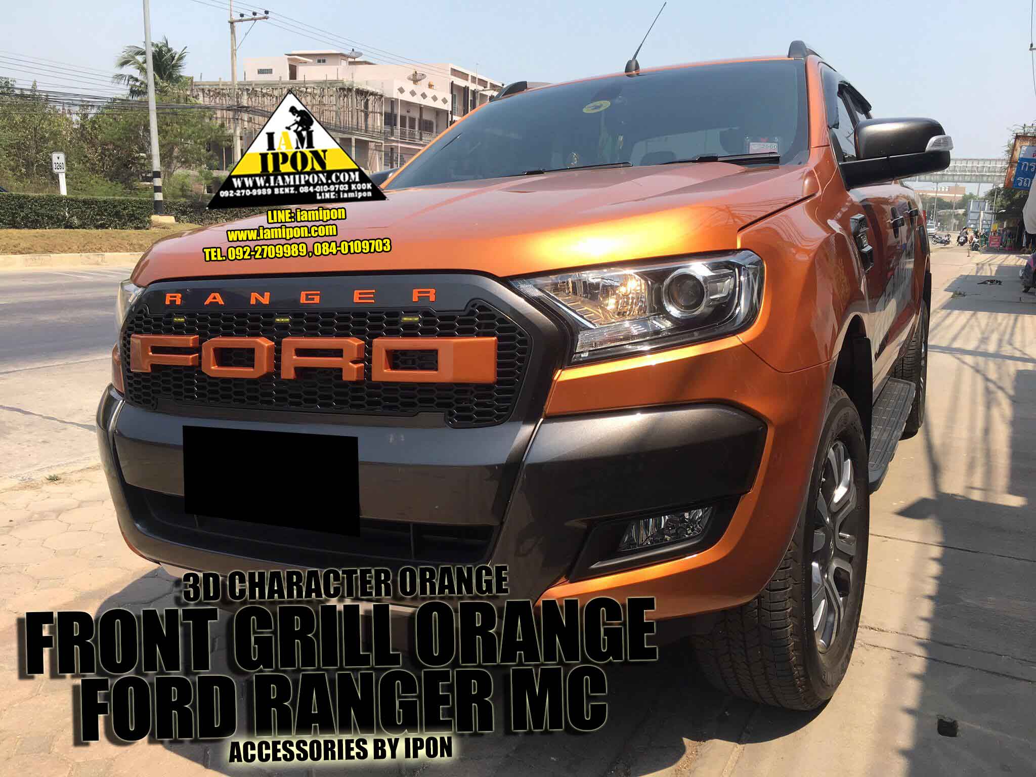 3D CHARACTER FRONT GRILL FORD RANGER MC ตัวหนังสือติดกระจังหน้าฟอร์ดเรนเจอร์ MC