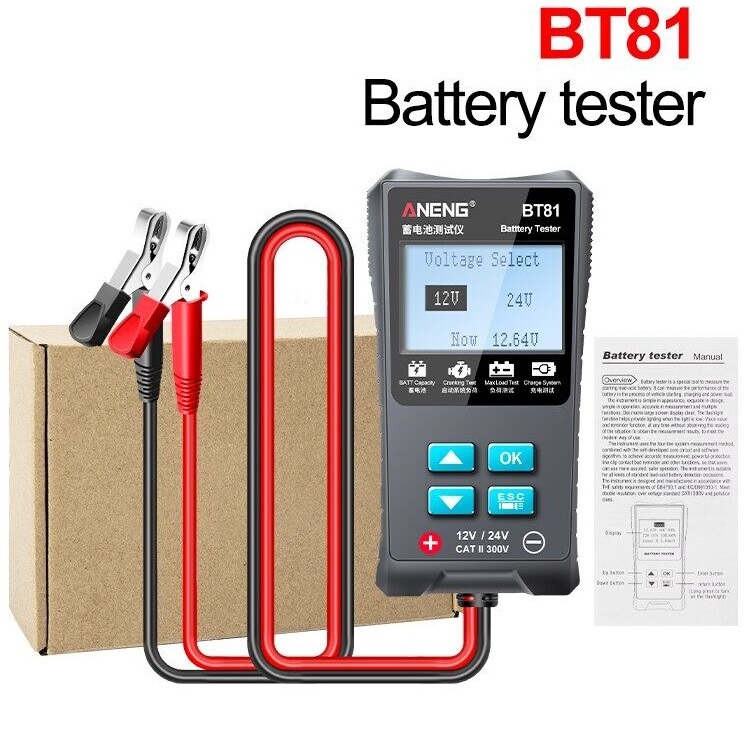 เครื่องทดสอบแบตเตอรี่12V/24V รุ่น BT81 ANENG