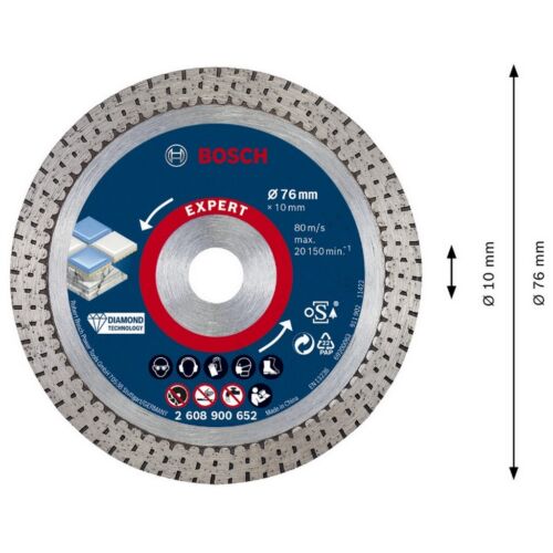 ใบเพชรตัดกระเบื้อง 3" BOSCH Expert HardCeramic